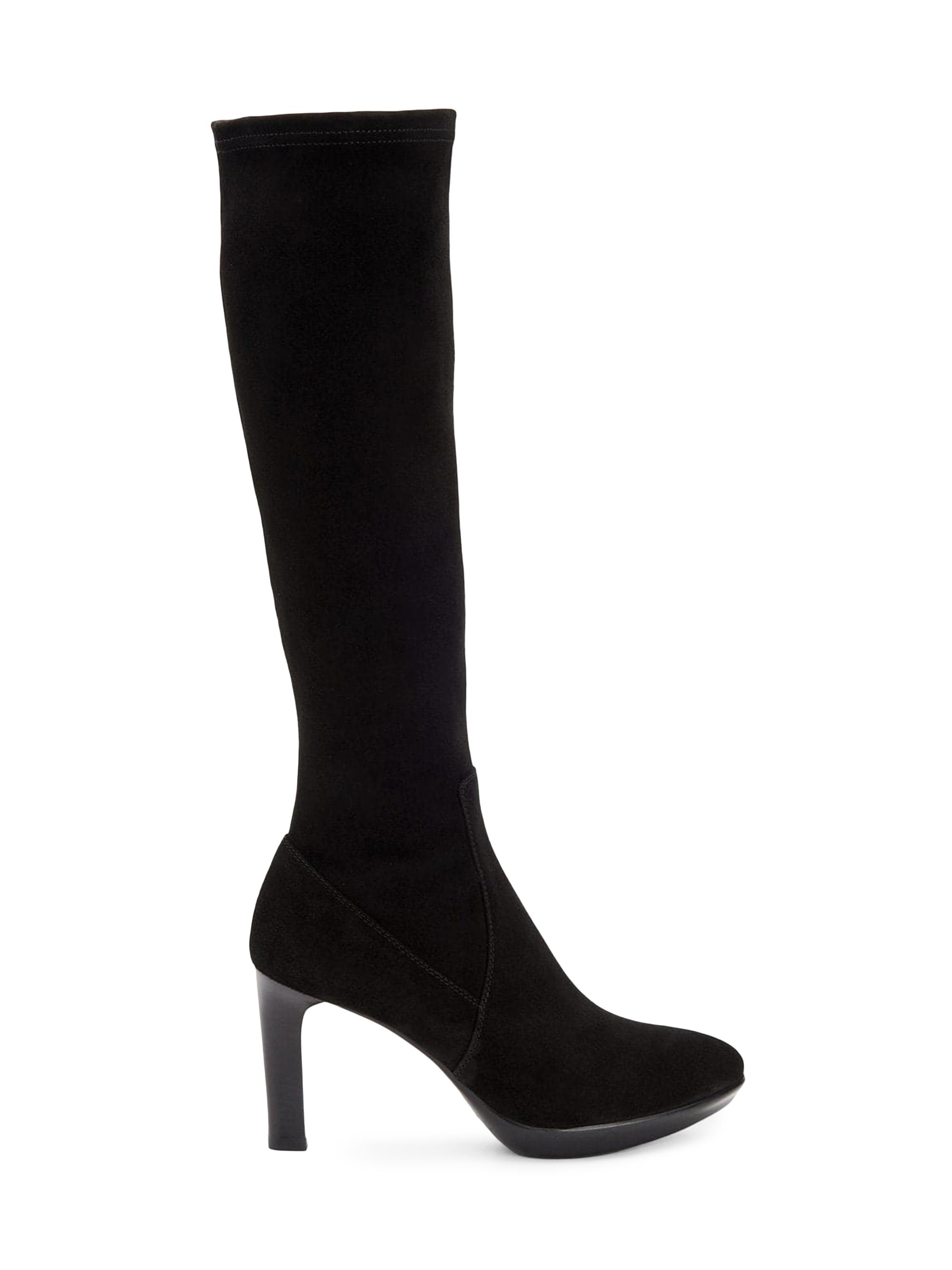 Aquatalia Women's Rhumba 90MM Suede Knee-High Boots - Black | Thumbnail 6