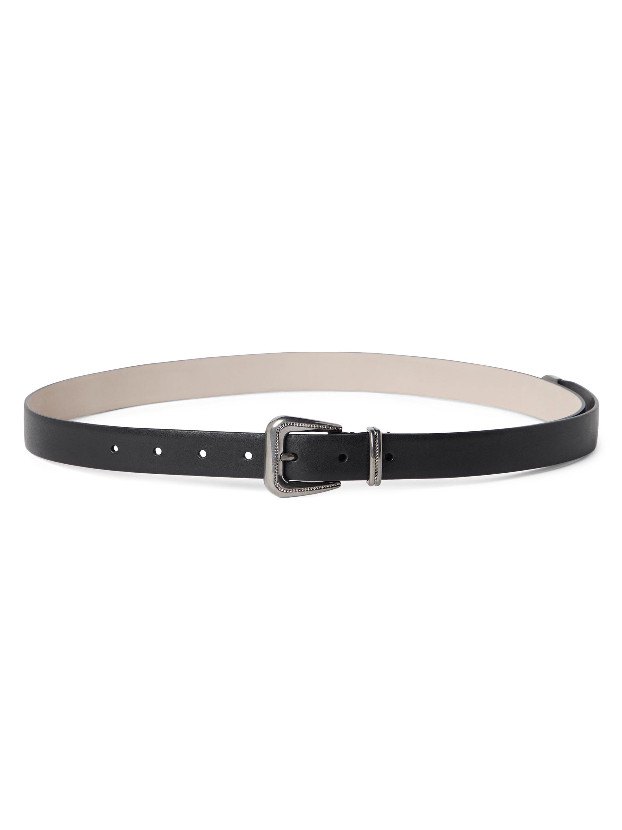 Brunello Cucinelli Women's Cowhide Belt with Monili - Black