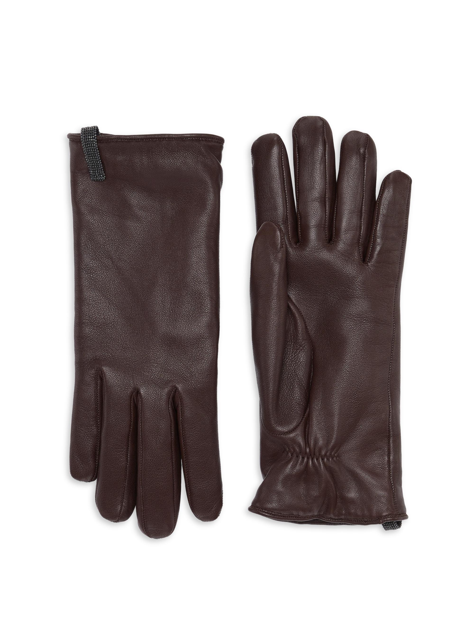Polo Ralph Lauren Pickstitched Leather Touch Gloves | Saks Fifth