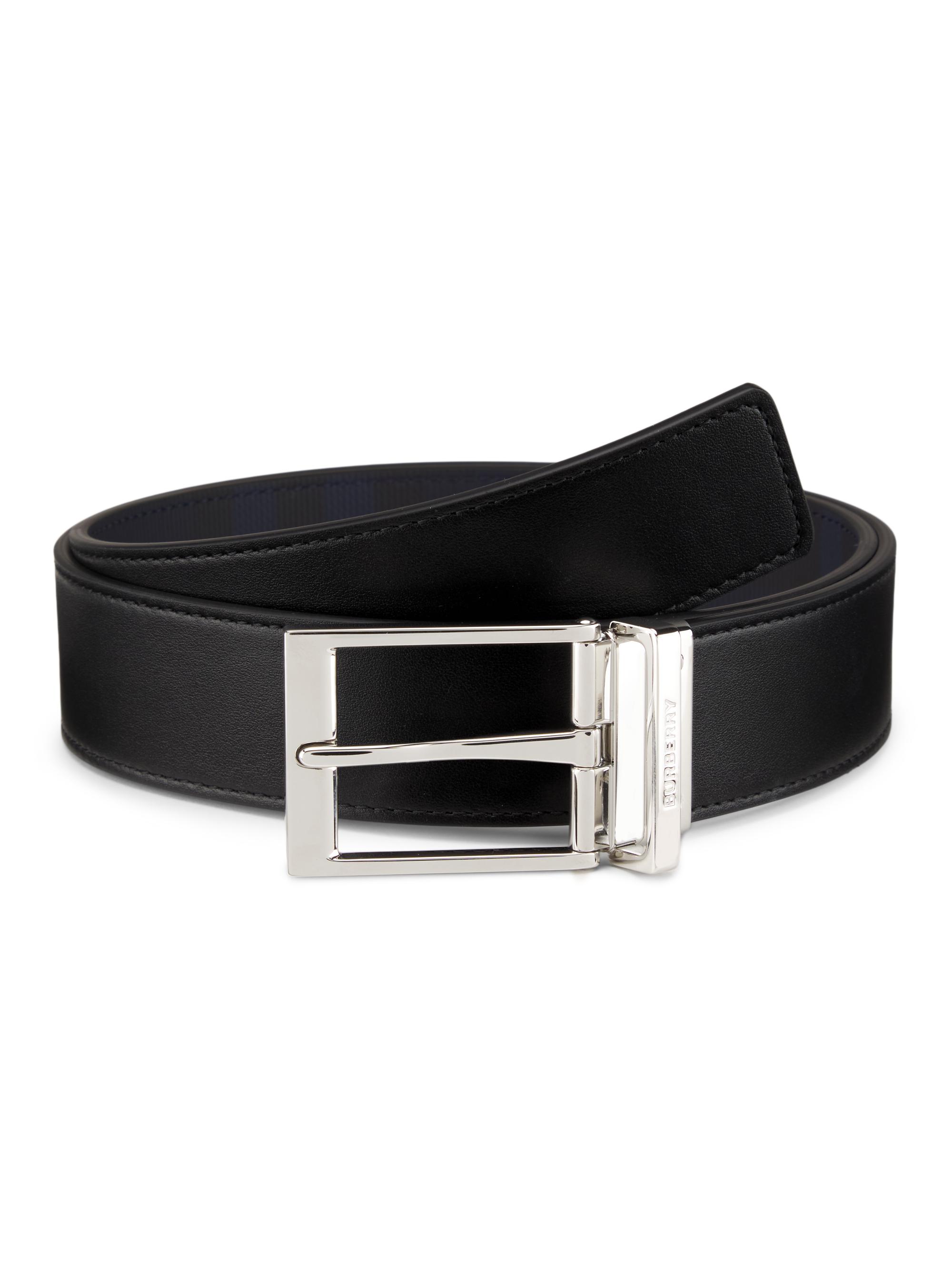 Burberry ベルト Burberry Louis Pin-Buckle Reversible Leather Belt | Saks Fifth Avenue