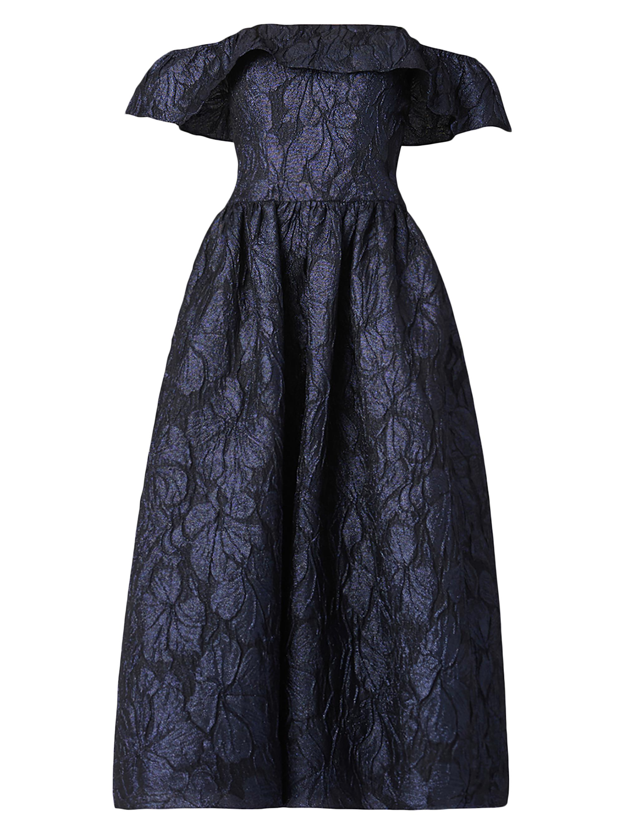 Shoshanna Women's Solana Metallic Jacquard Cocktail Dress - Navy