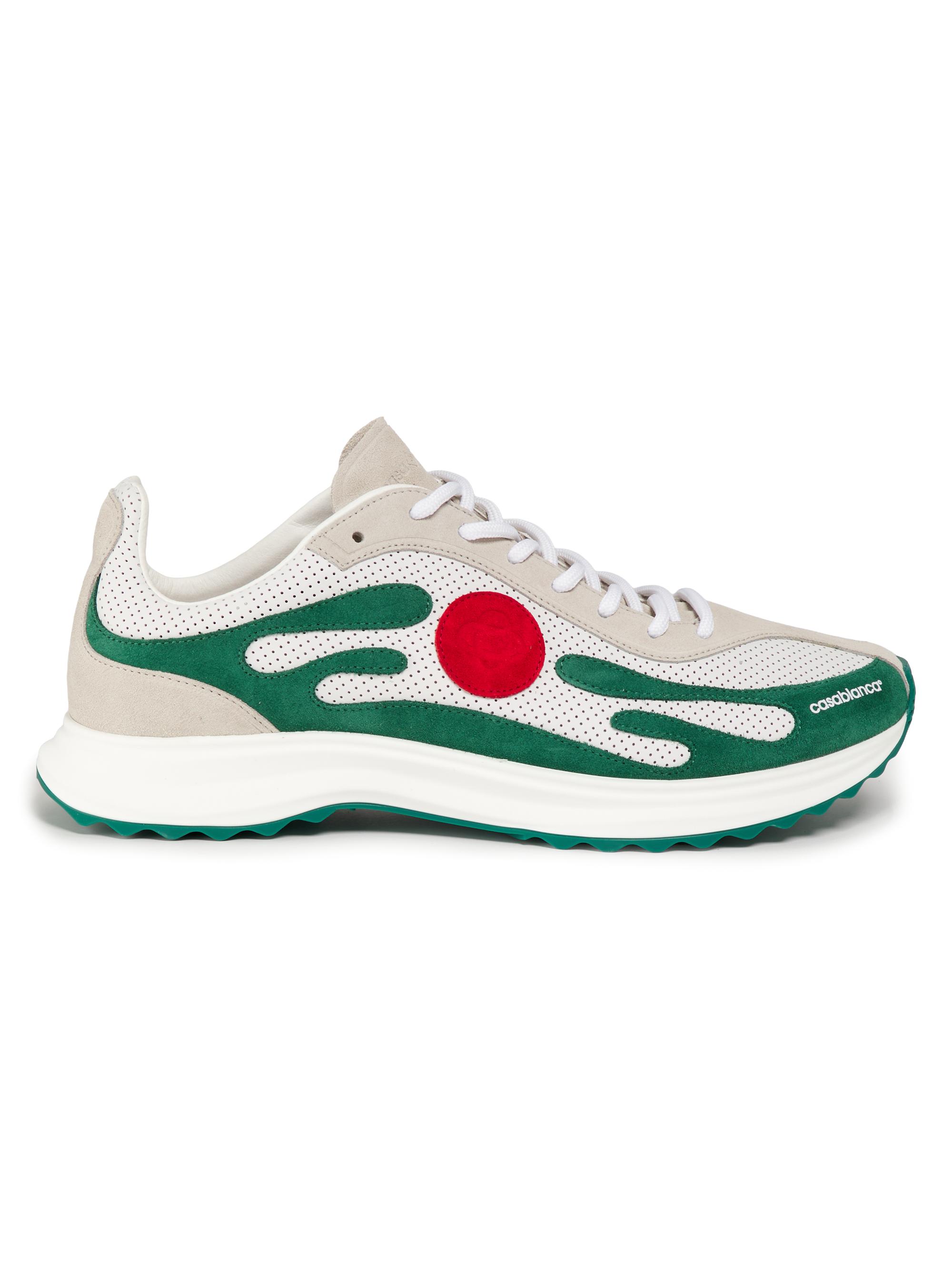 Casablanca Men's Stade Logo Low-Top Sneakers - Green White