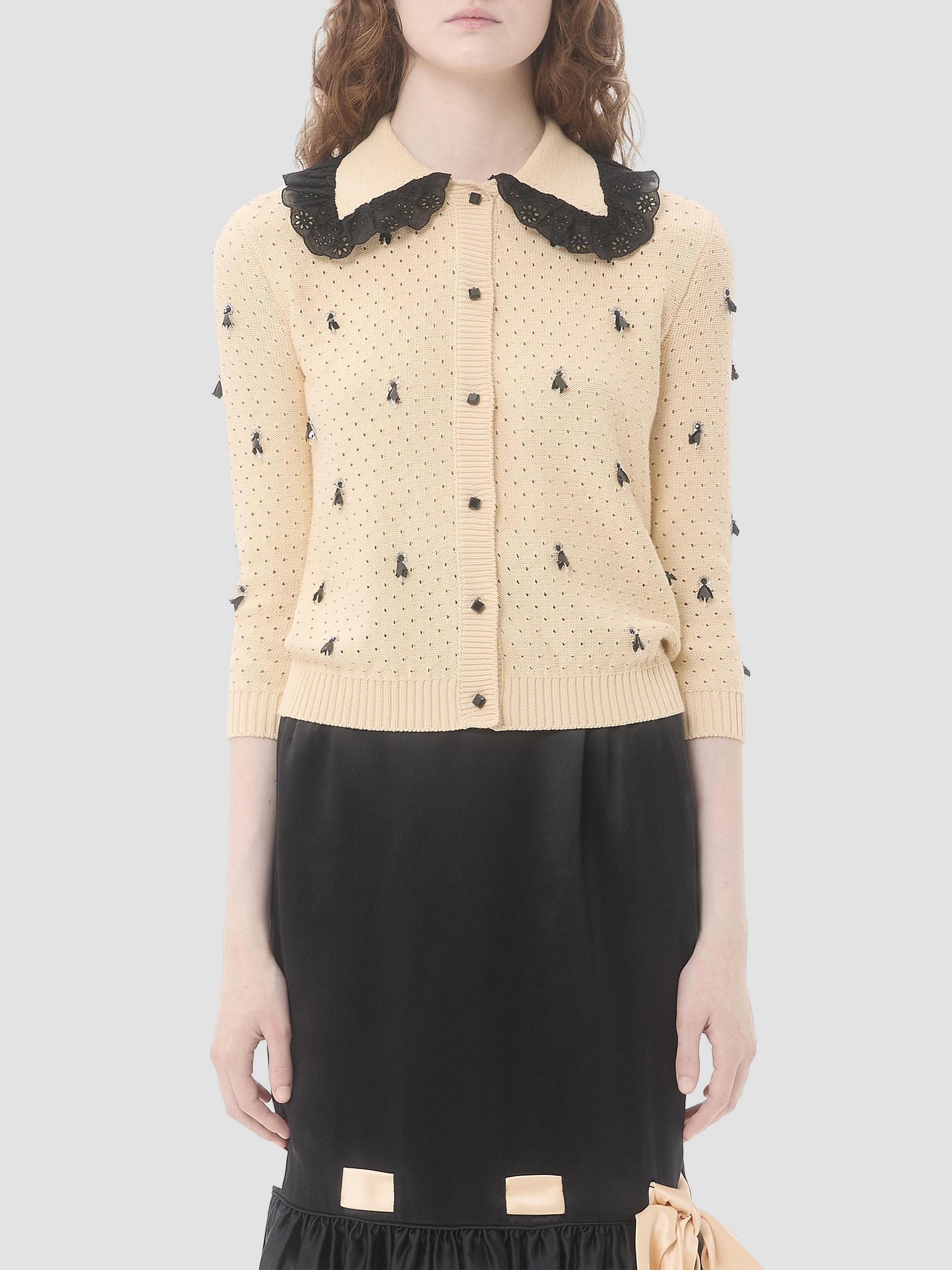 Valentino Garavani Embroidered Cotton Cardigan | Saks Fifth Avenue