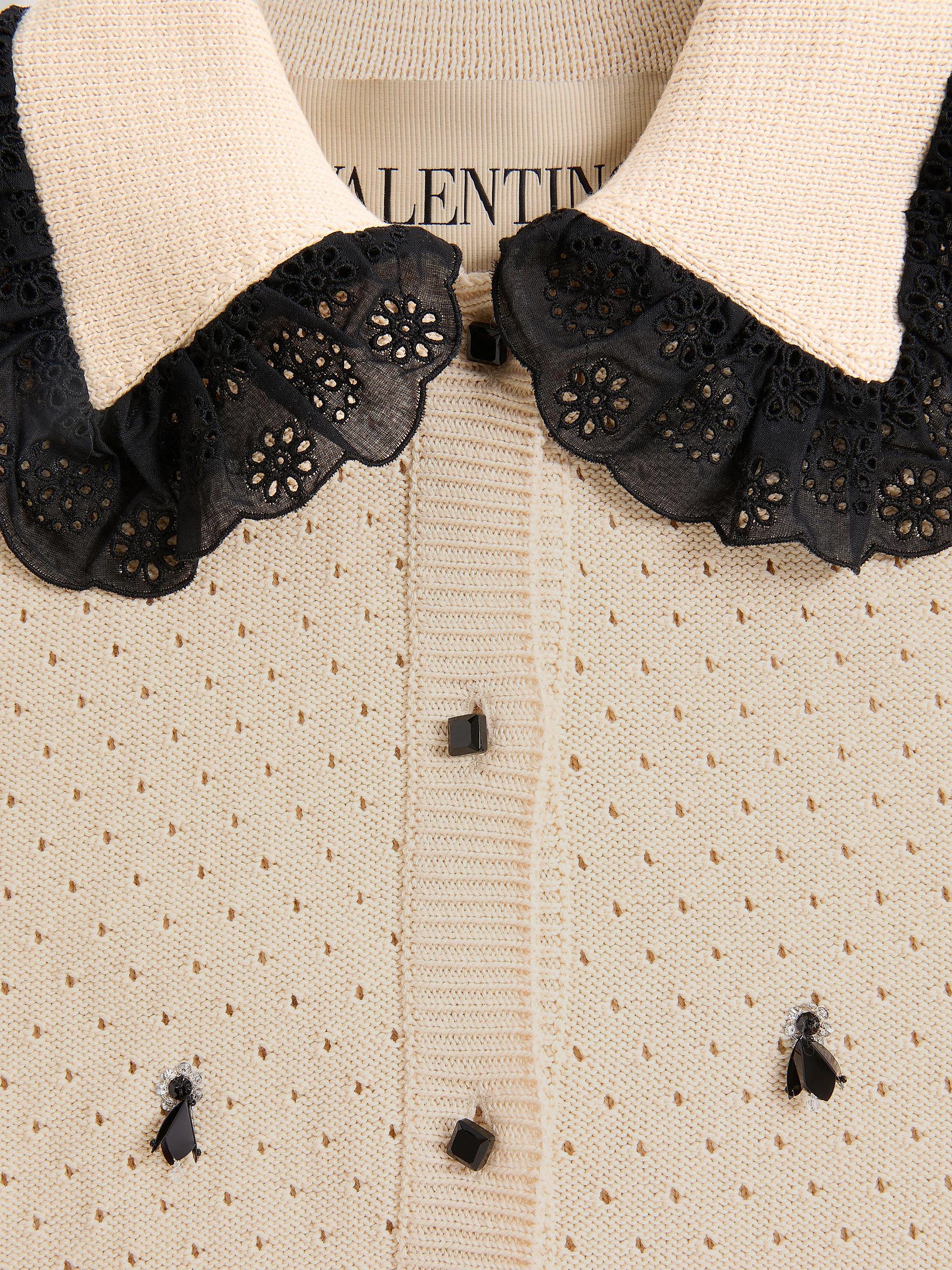 Valentino Garavani Embroidered Cotton Cardigan | Saks Fifth Avenue