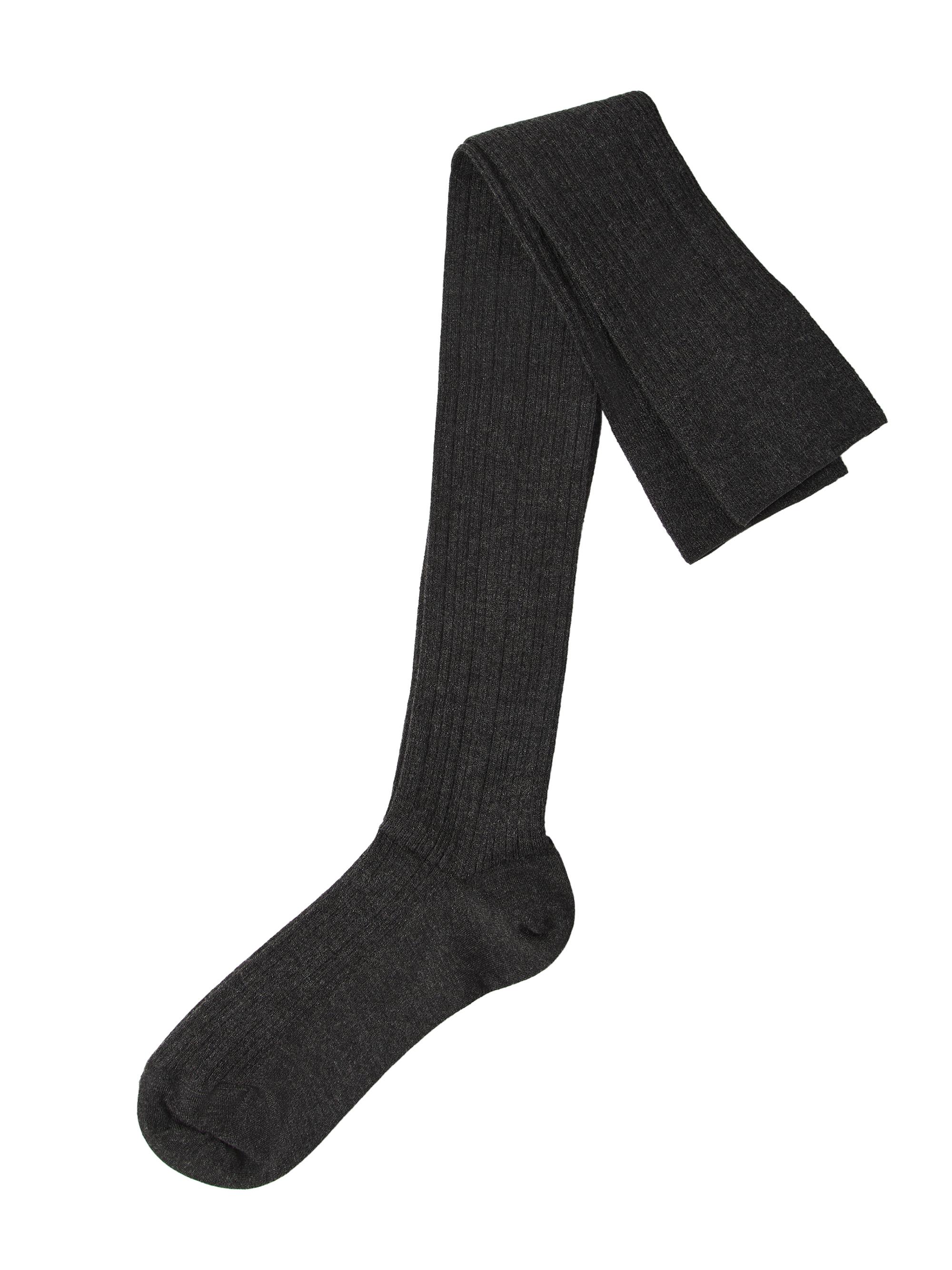 Brunello Cucinelli Women's Stretch Cashmere Rib Knit Socks - Anthracite