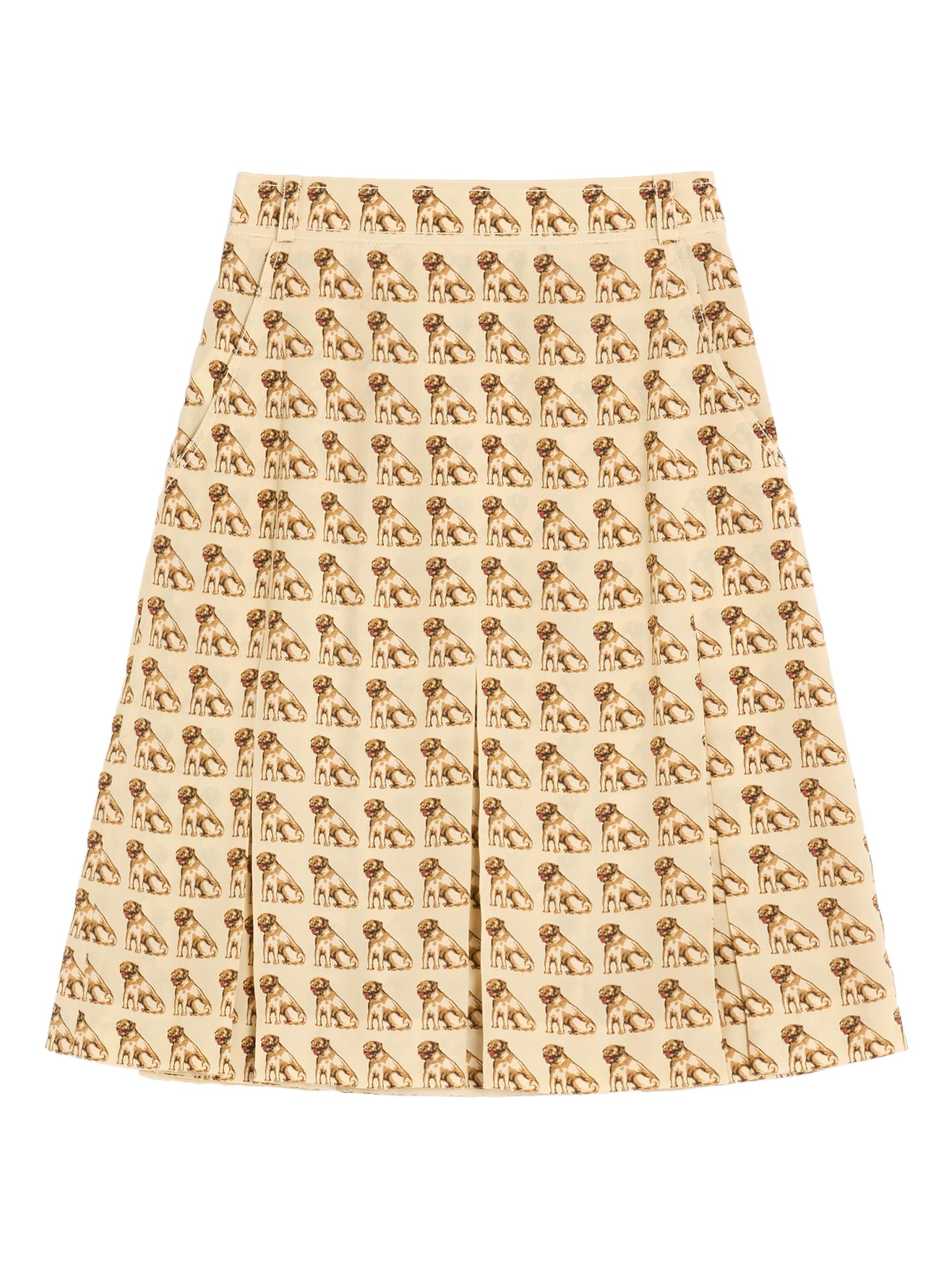 Valentino Garavani Women's Crepe De Chine Skirt with Petit Charles Print - Birch Multicolour