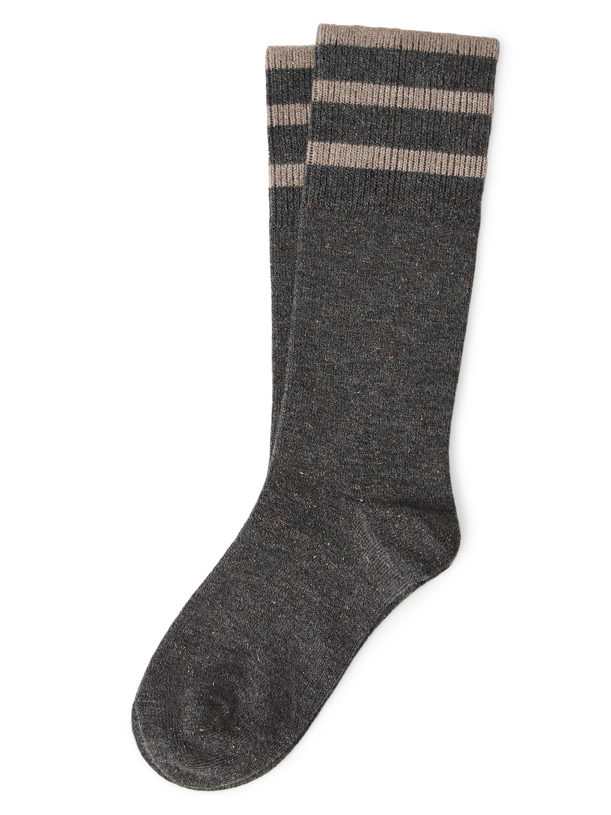 Brunello Cucinelli Women's Sparkling Cashmere Knit Socks - Anthracite