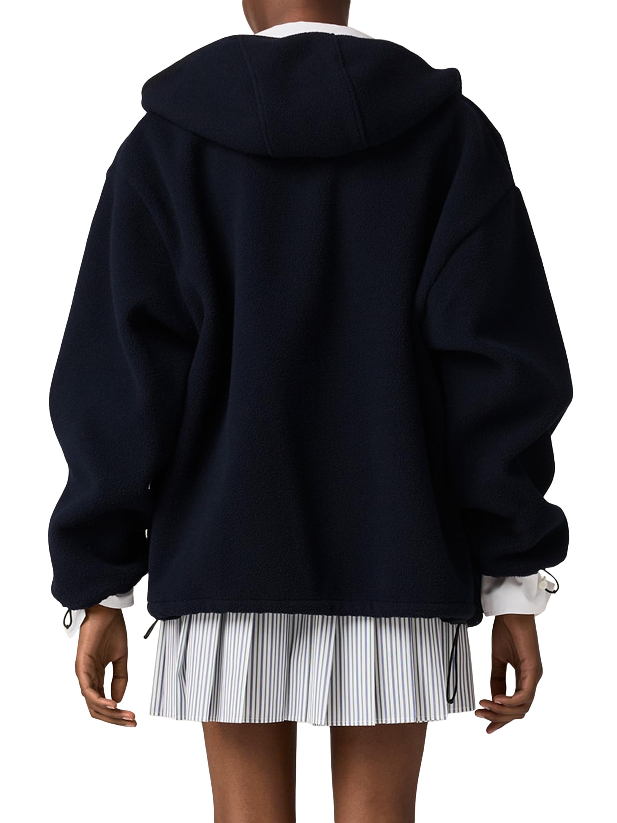 Miu Miu Cotton Fleece Zipper Hoodie | Saks Fifth Avenue