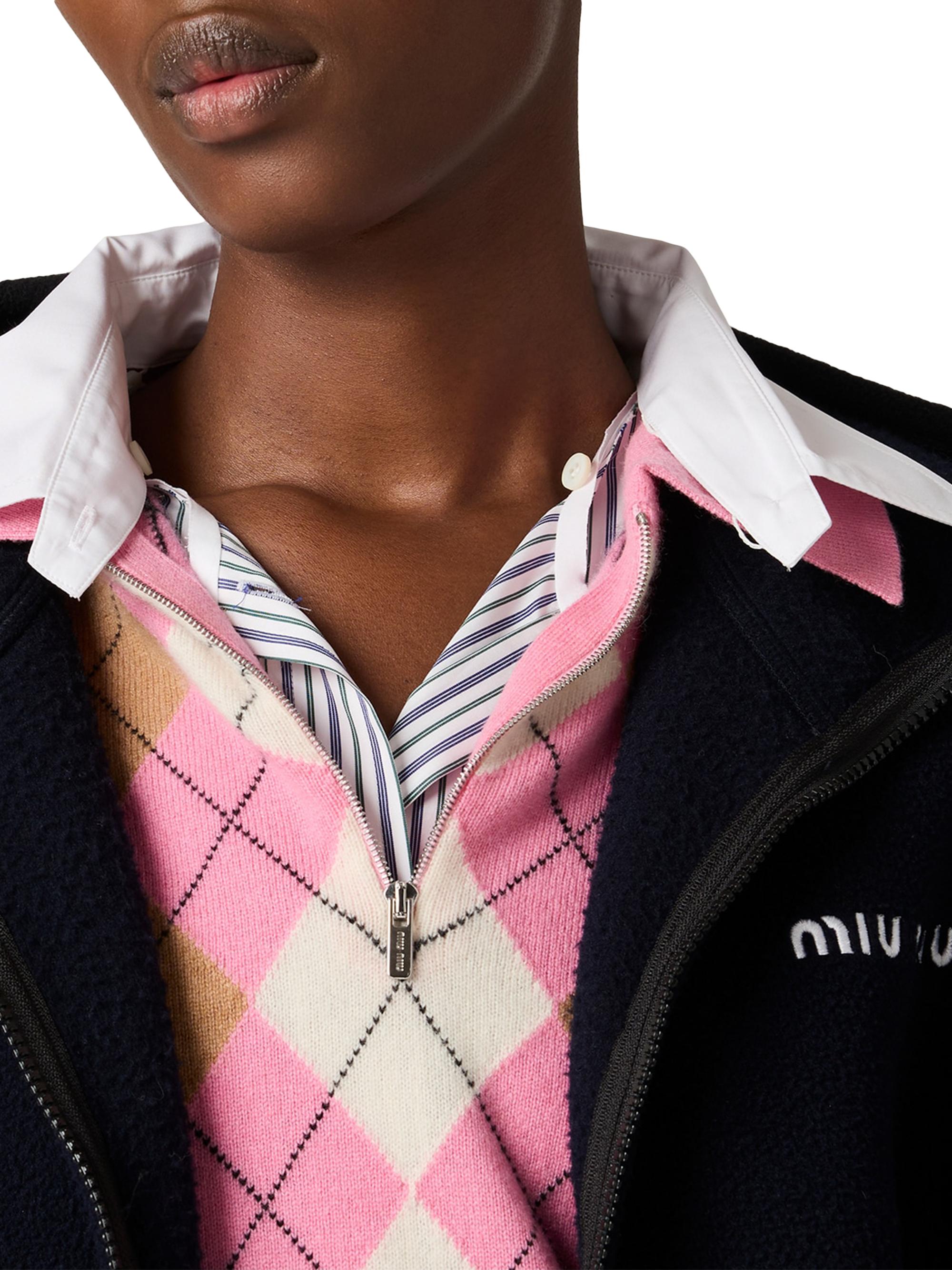 Miu Miu Cotton Fleece Zipper Hoodie | Saks Fifth Avenue