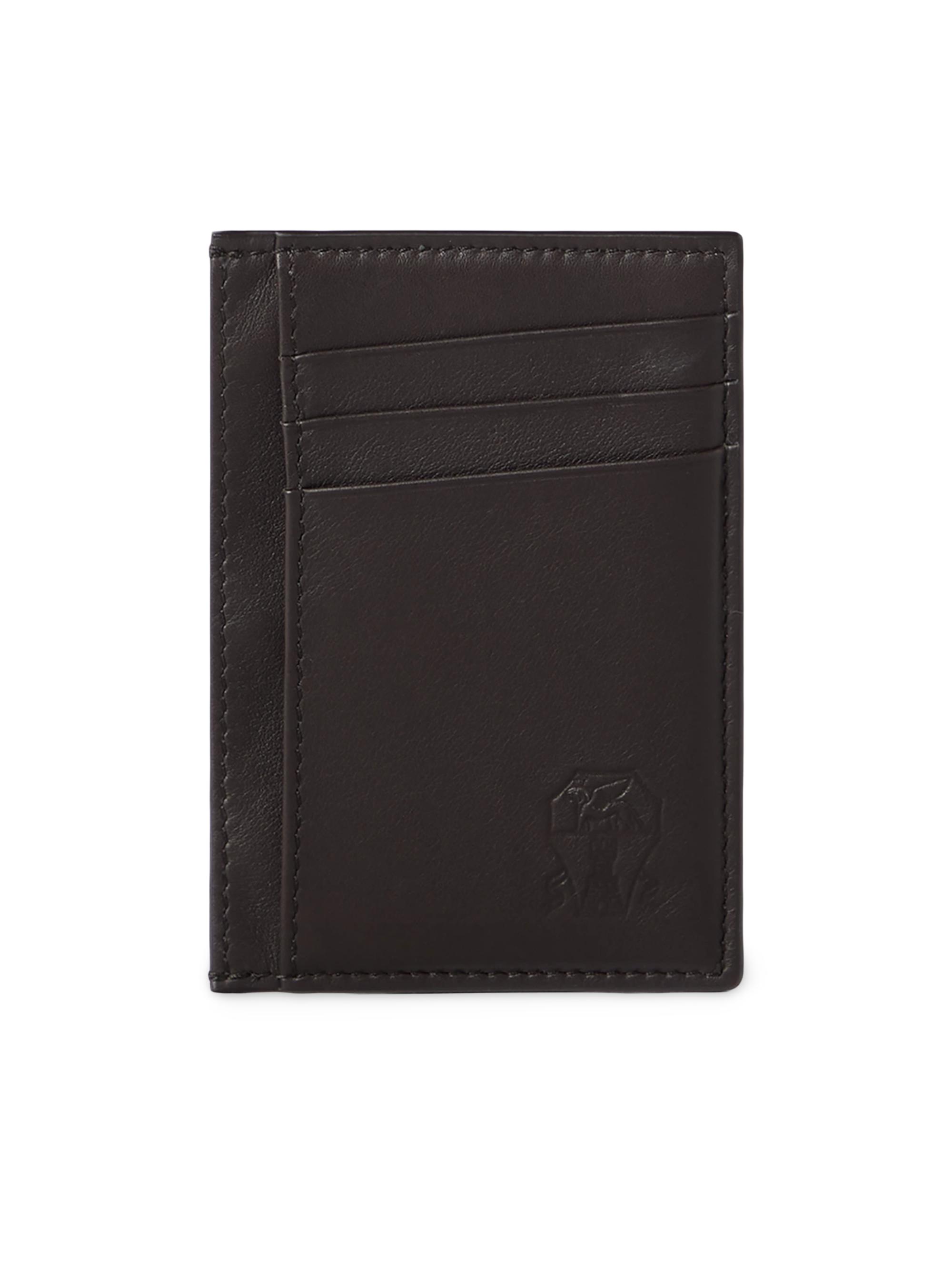 Brunello Cucinelli Men's Smooth Calfskin Card Holder - Rust Brown