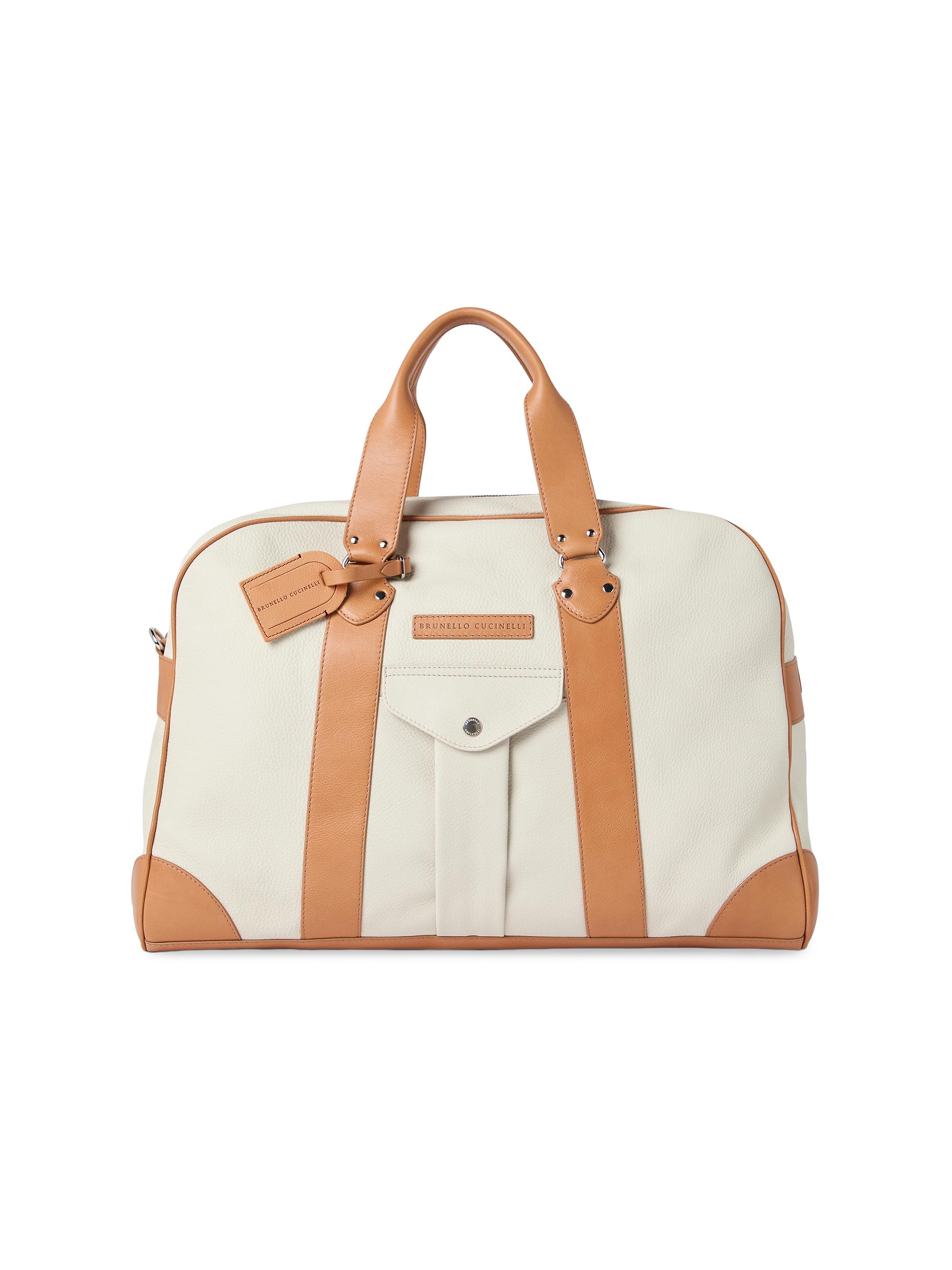 Brunello Cucinelli Men's Grained Calfskin and Cowhide Street Bag -