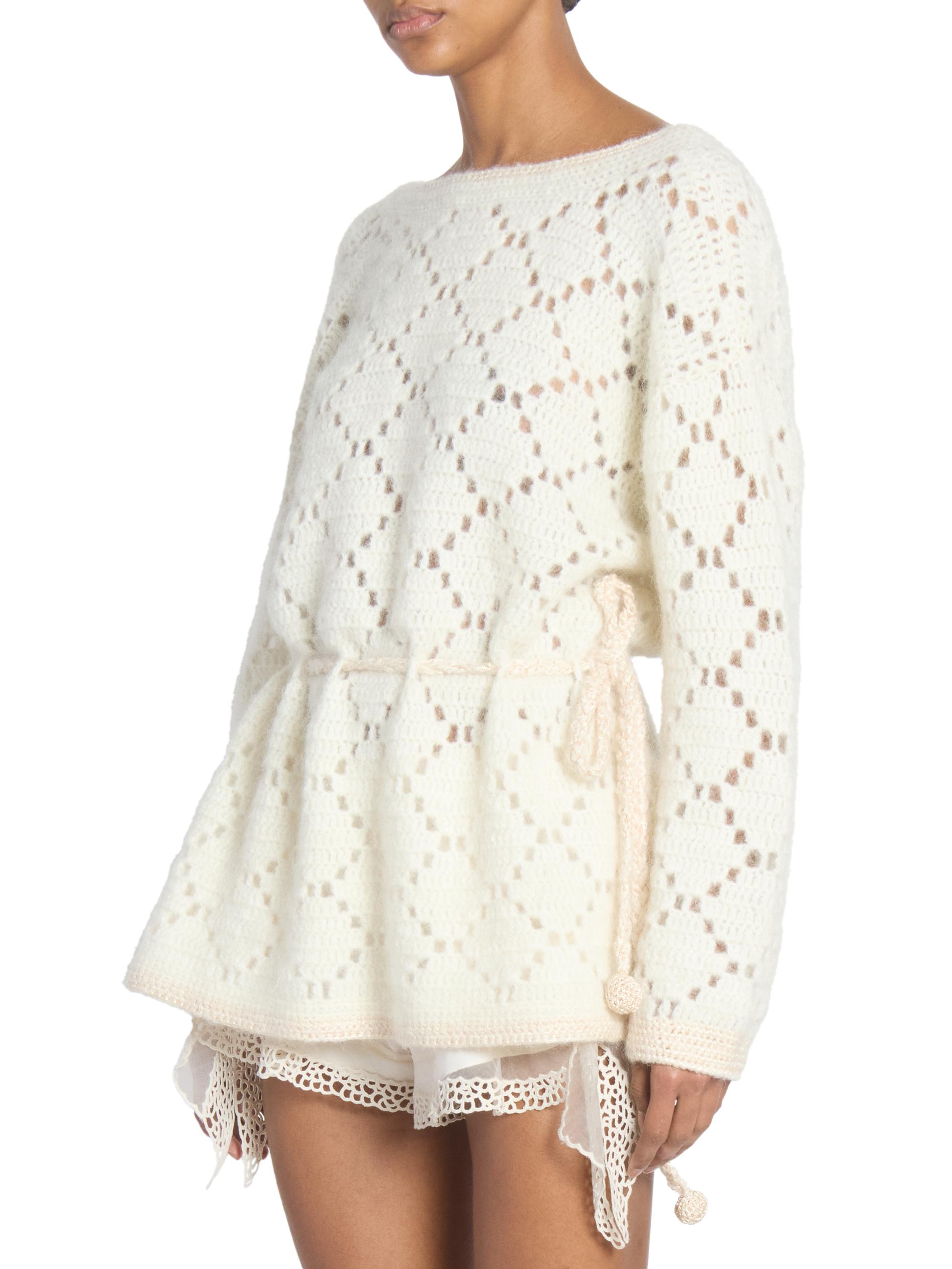 Isabel Marant Merida Scoop-Back Crochet Sweater | Saks Fifth Avenue