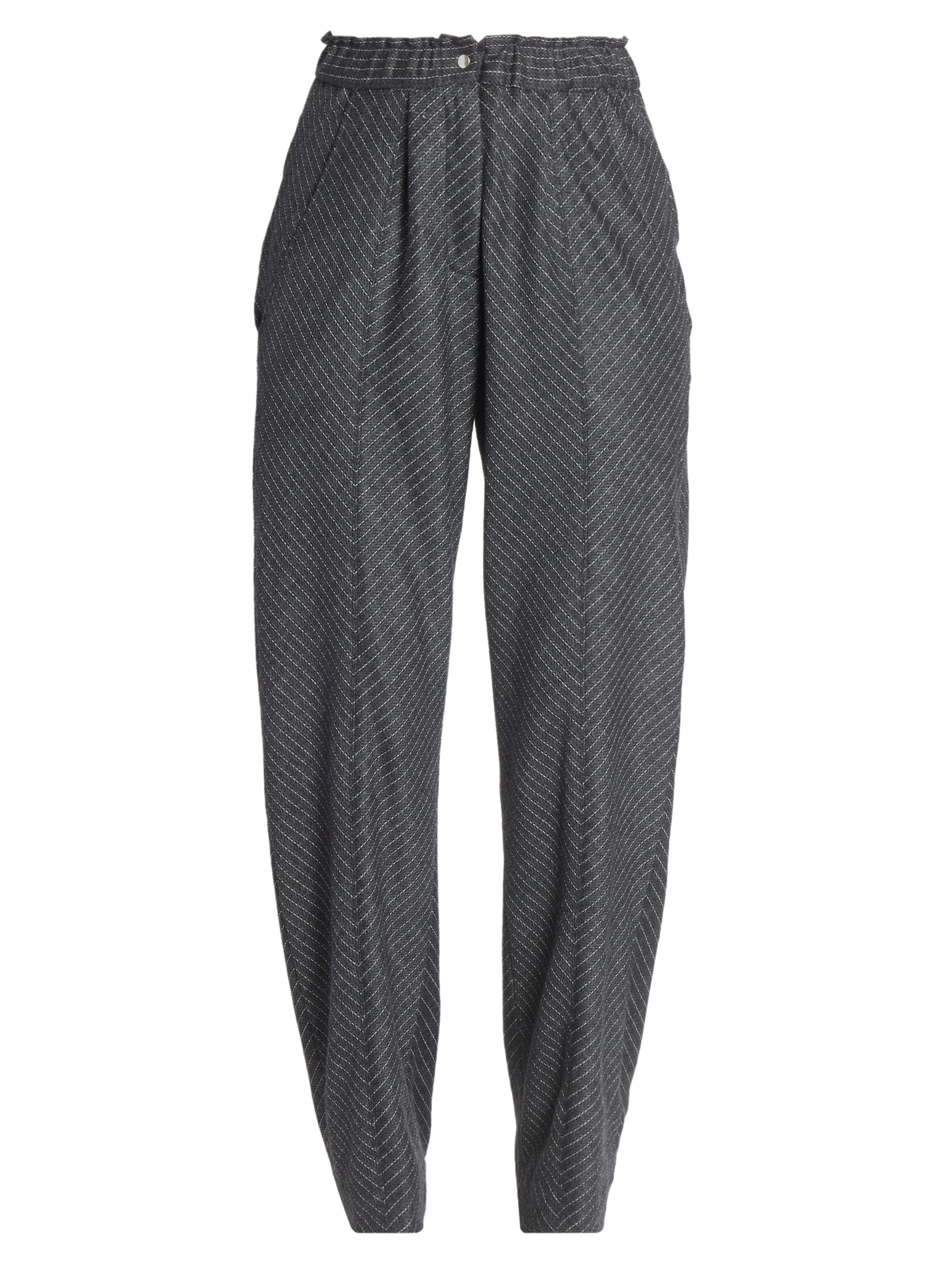 Isabel Marant Women's Rakia Virgin Wool Striped Tapered Pants - Anthracite