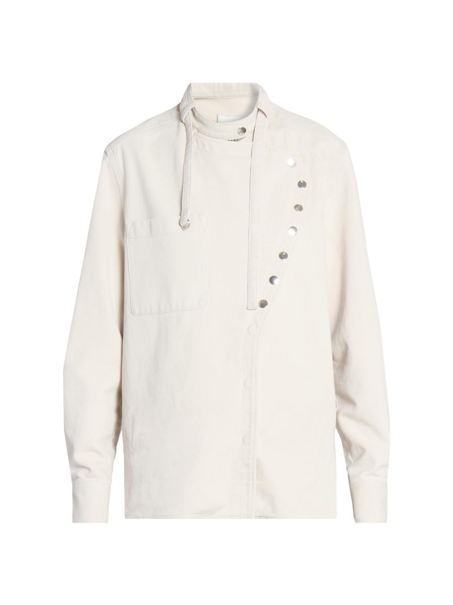 Isabel Marant Tess Snap-Front Shirt | Saks Fifth Avenue