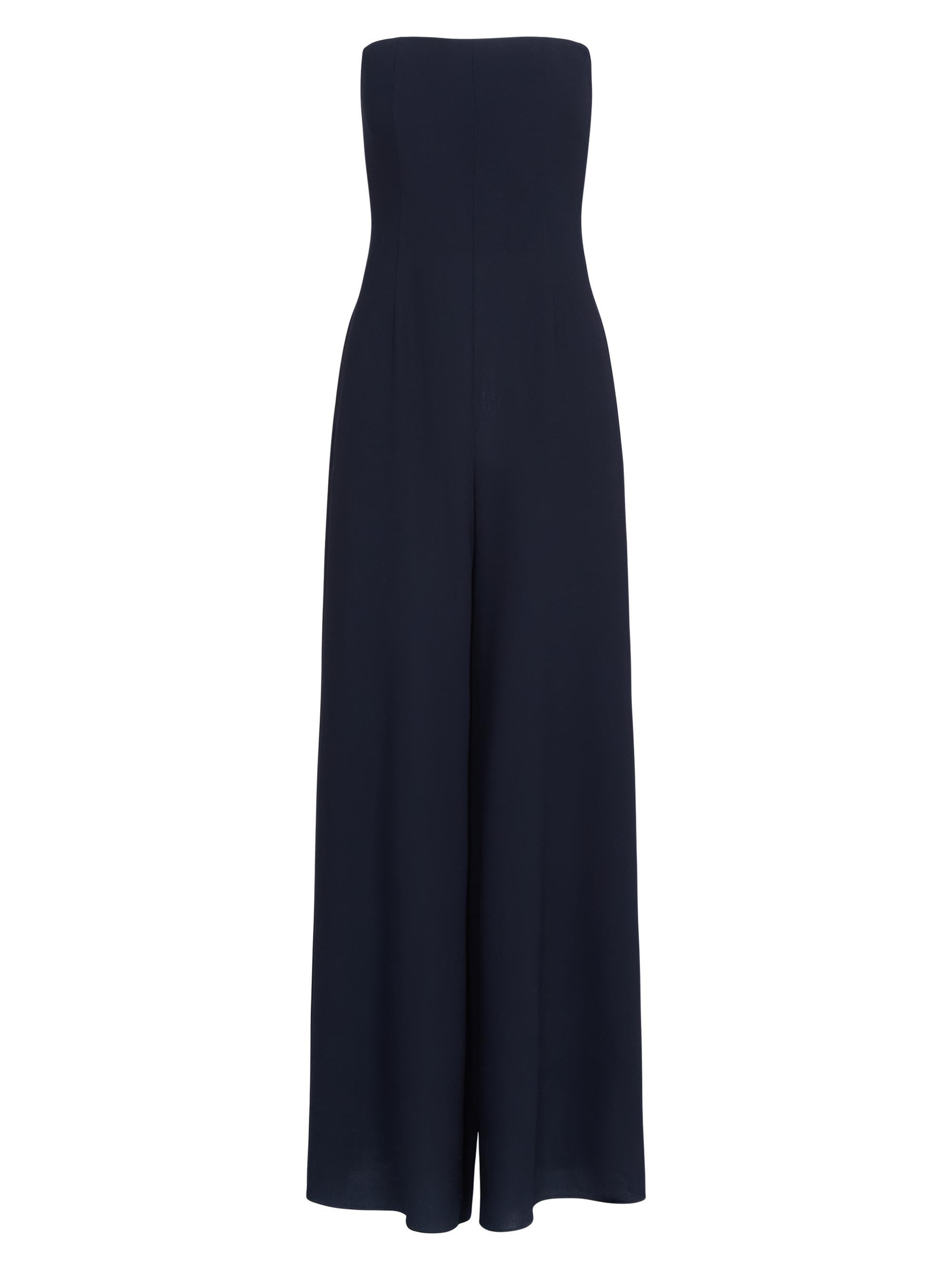 TWP Women's Jade Strapless Wool Wide-Leg Jumpsuit - Midnight