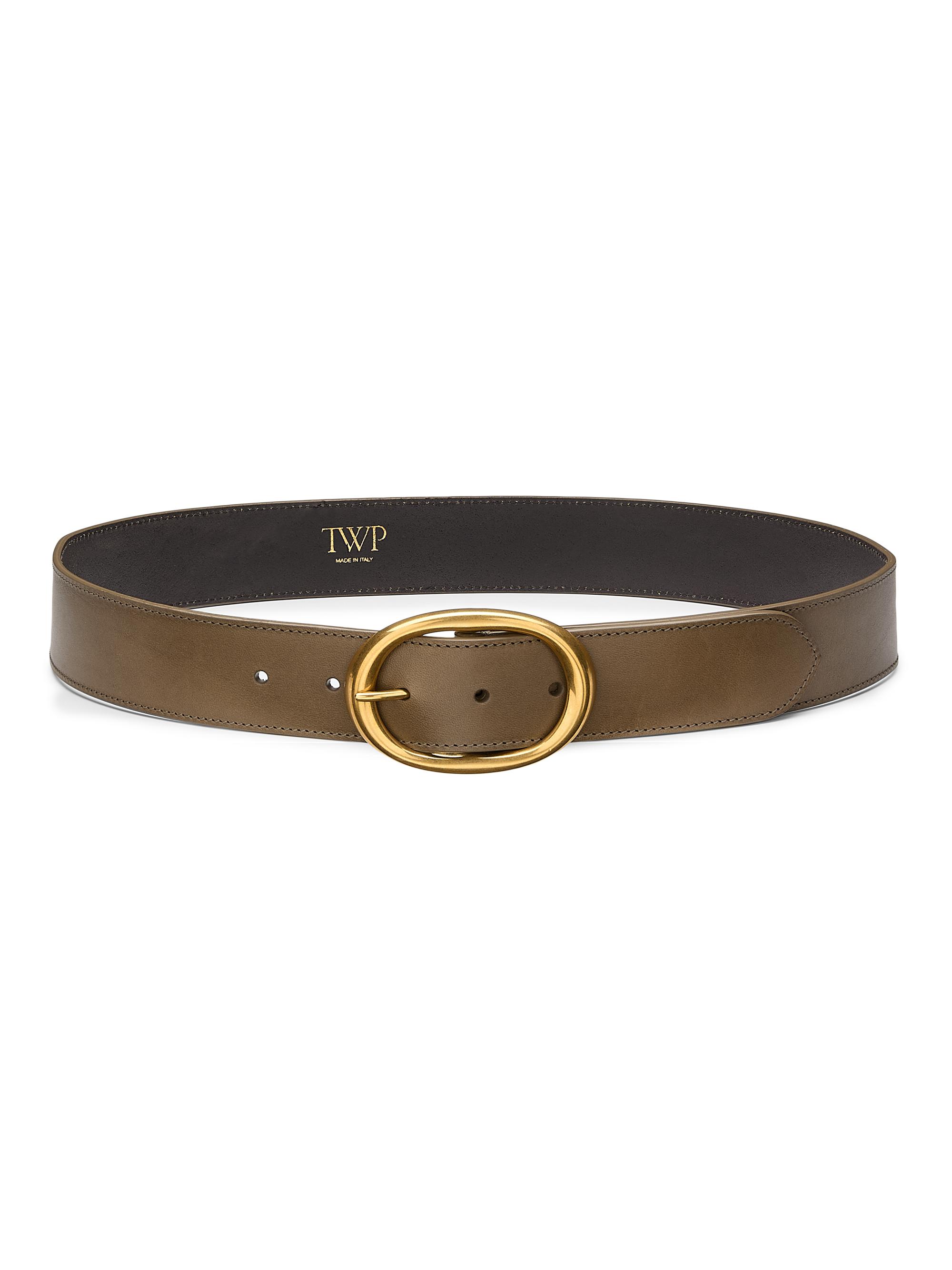 TWP Women's Wide Leather Belt - Mink