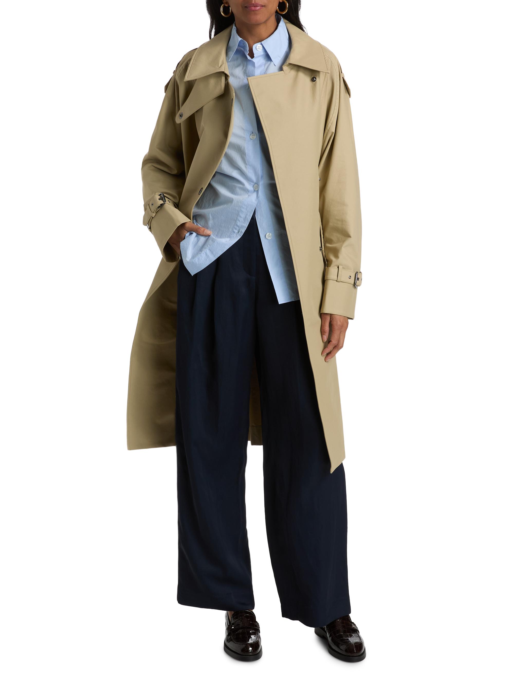 【専用！！】baybee piping flare trench TWP Long Bogie Trench Coat | Saks Fifth Avenue