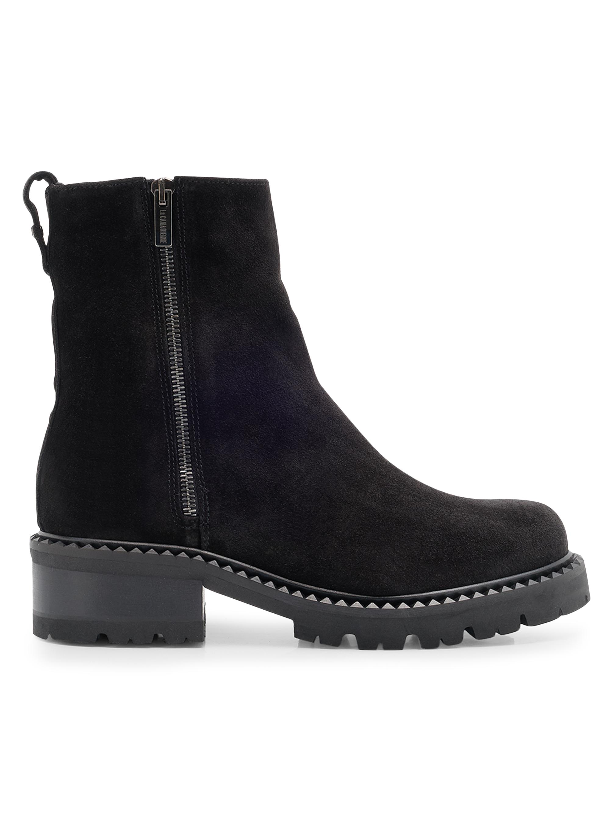 La Canadienne Women's Crew Suede Ankle Boots - Black