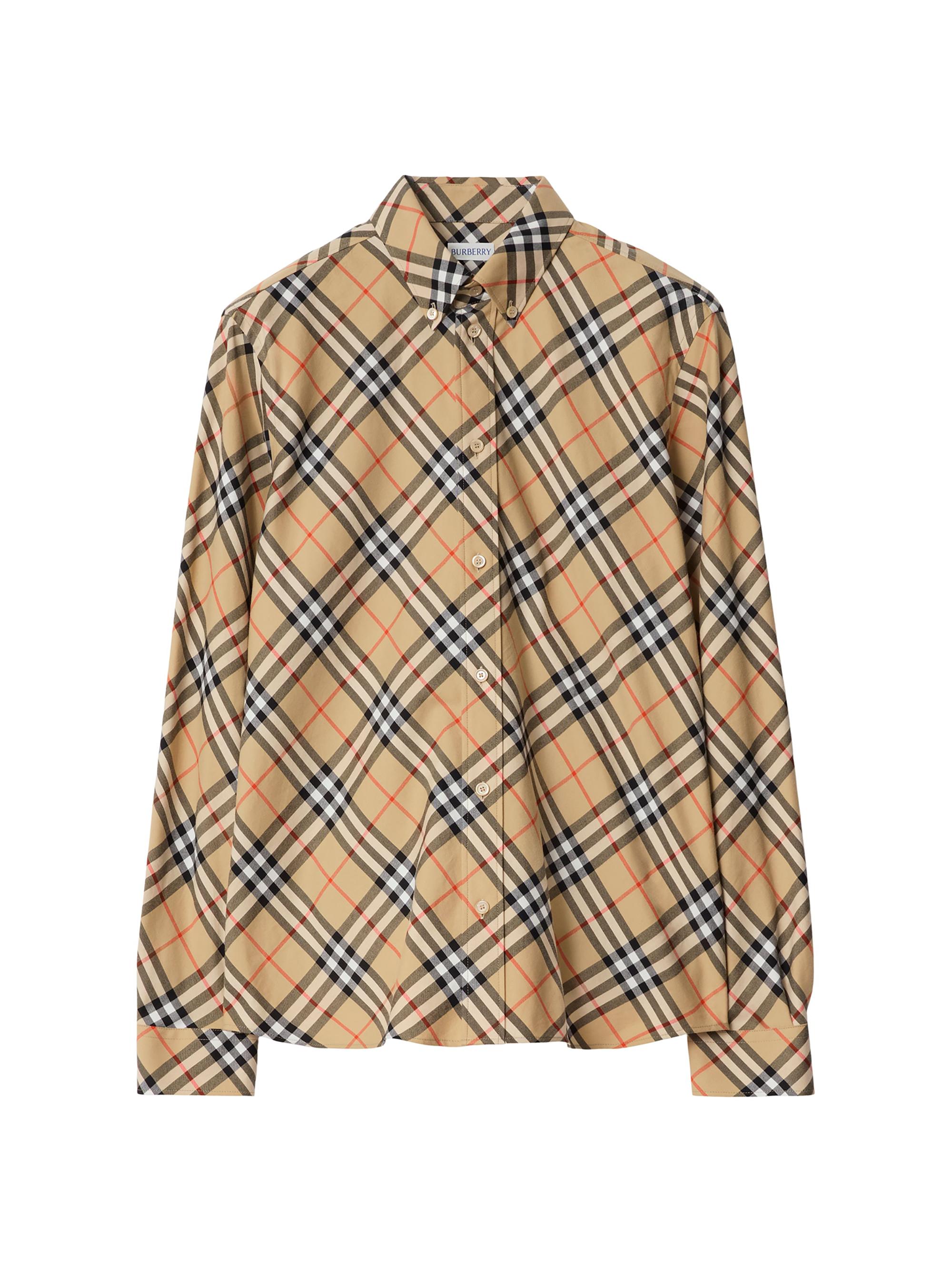 Burberry Simpson Stretch Cotton Check Shirt | Saks Fifth Avenue