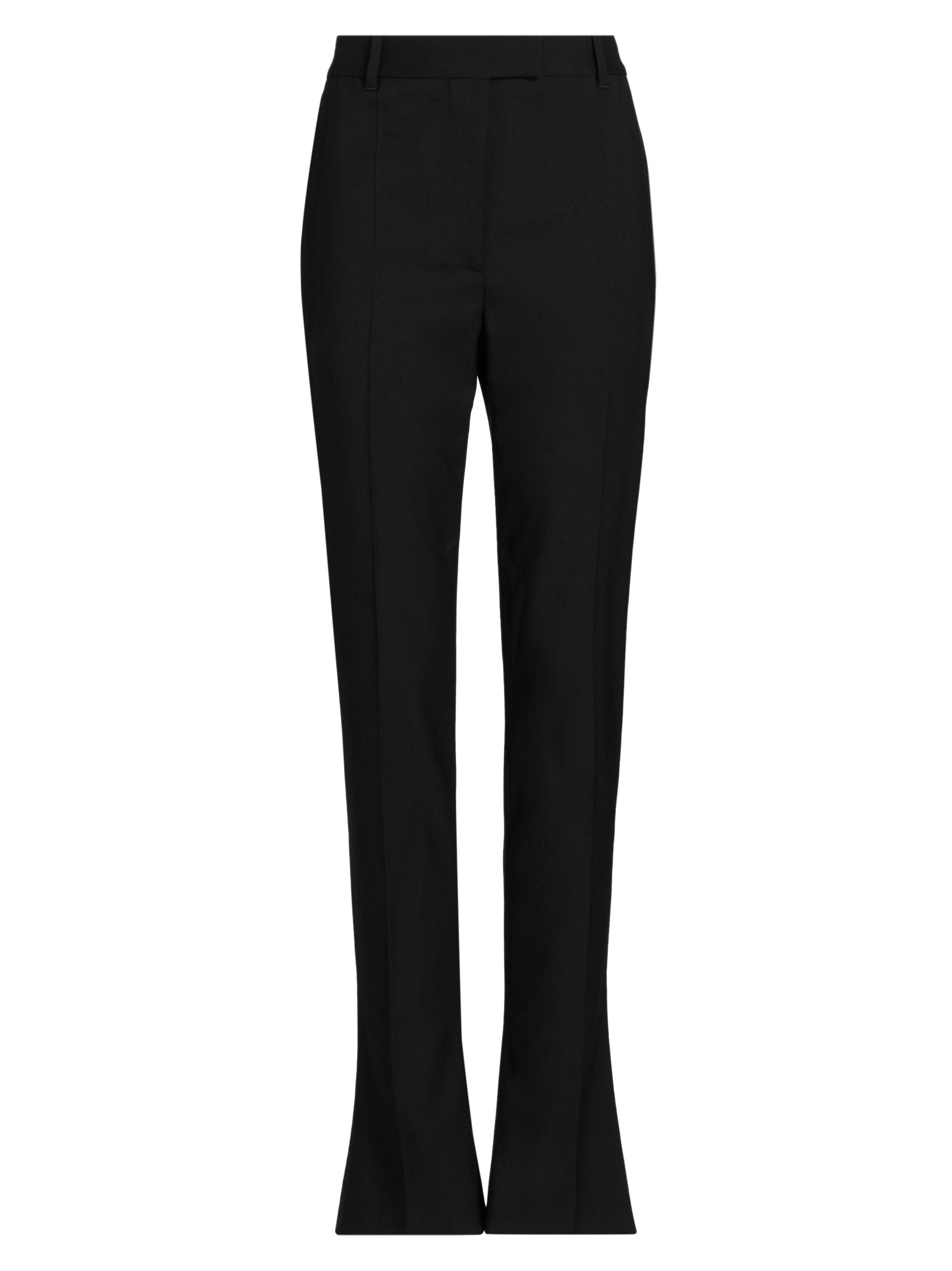 McQueen Women's Stretch Wool Straight-Leg Flare Trousers - Black