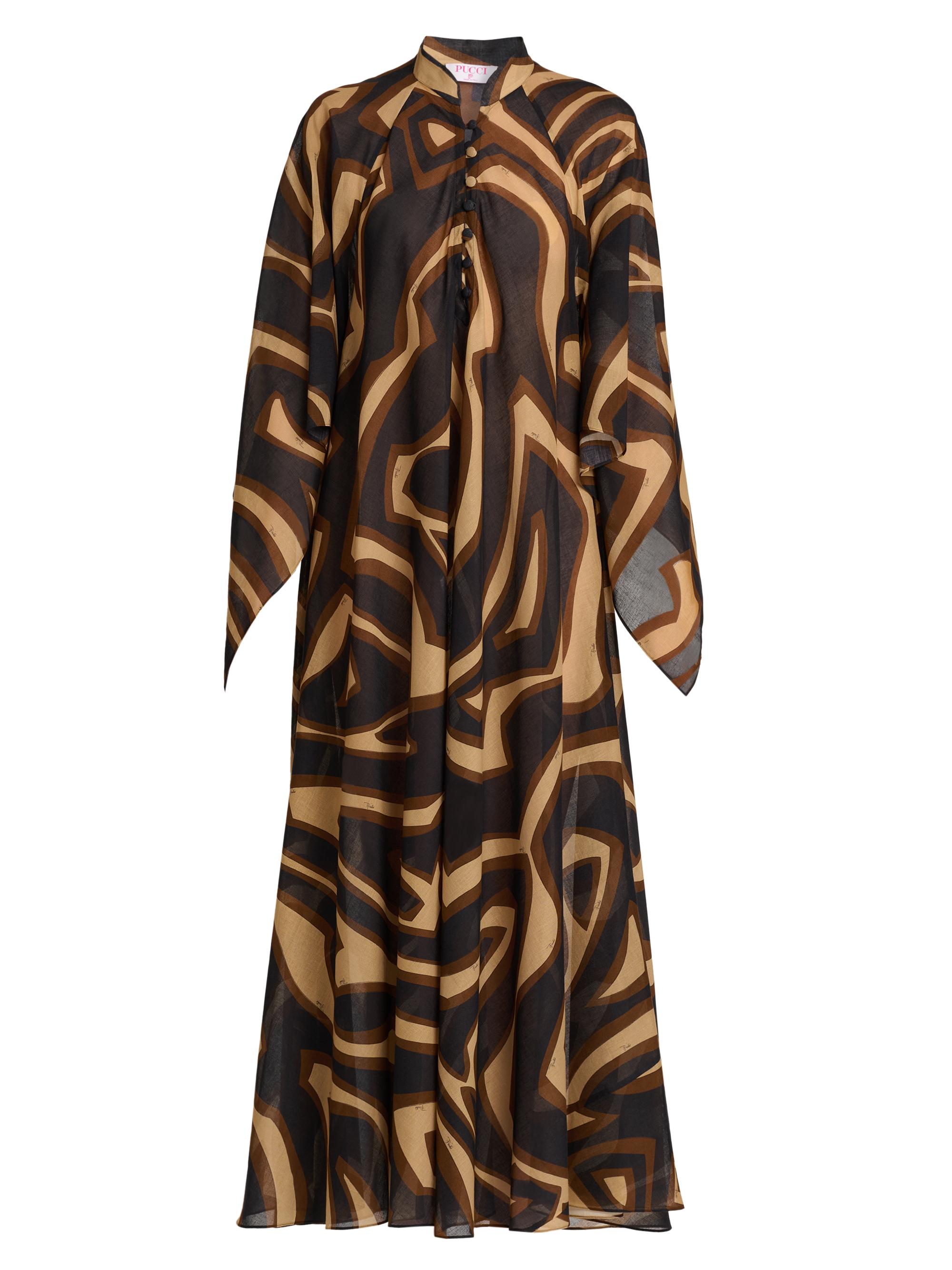 Pucci Women's Passepartout Cotton Gauze Oversized Caftan - Black Gold