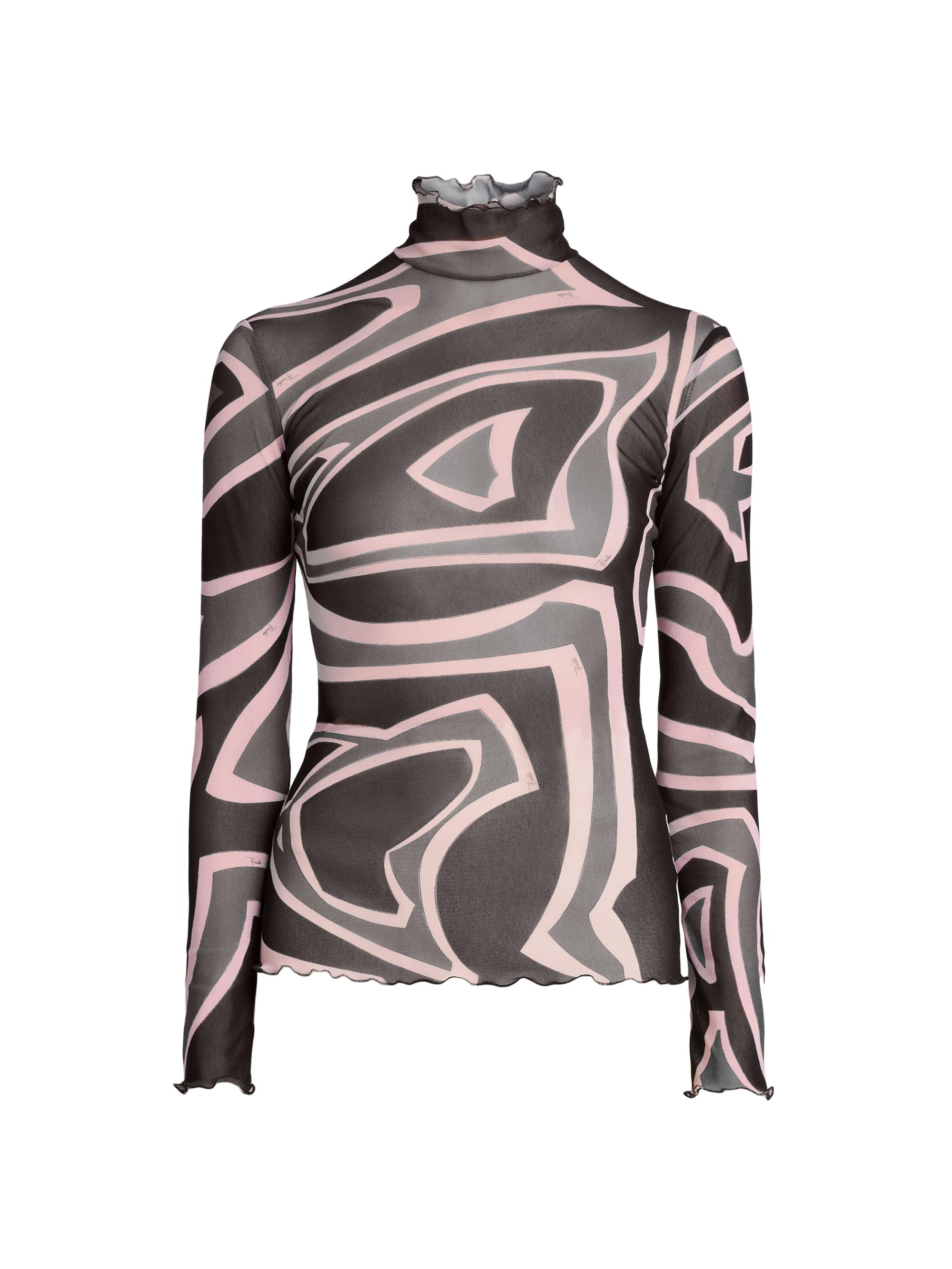 Pucci Women's Passepartout Tulle T-Shirt - Black Pink