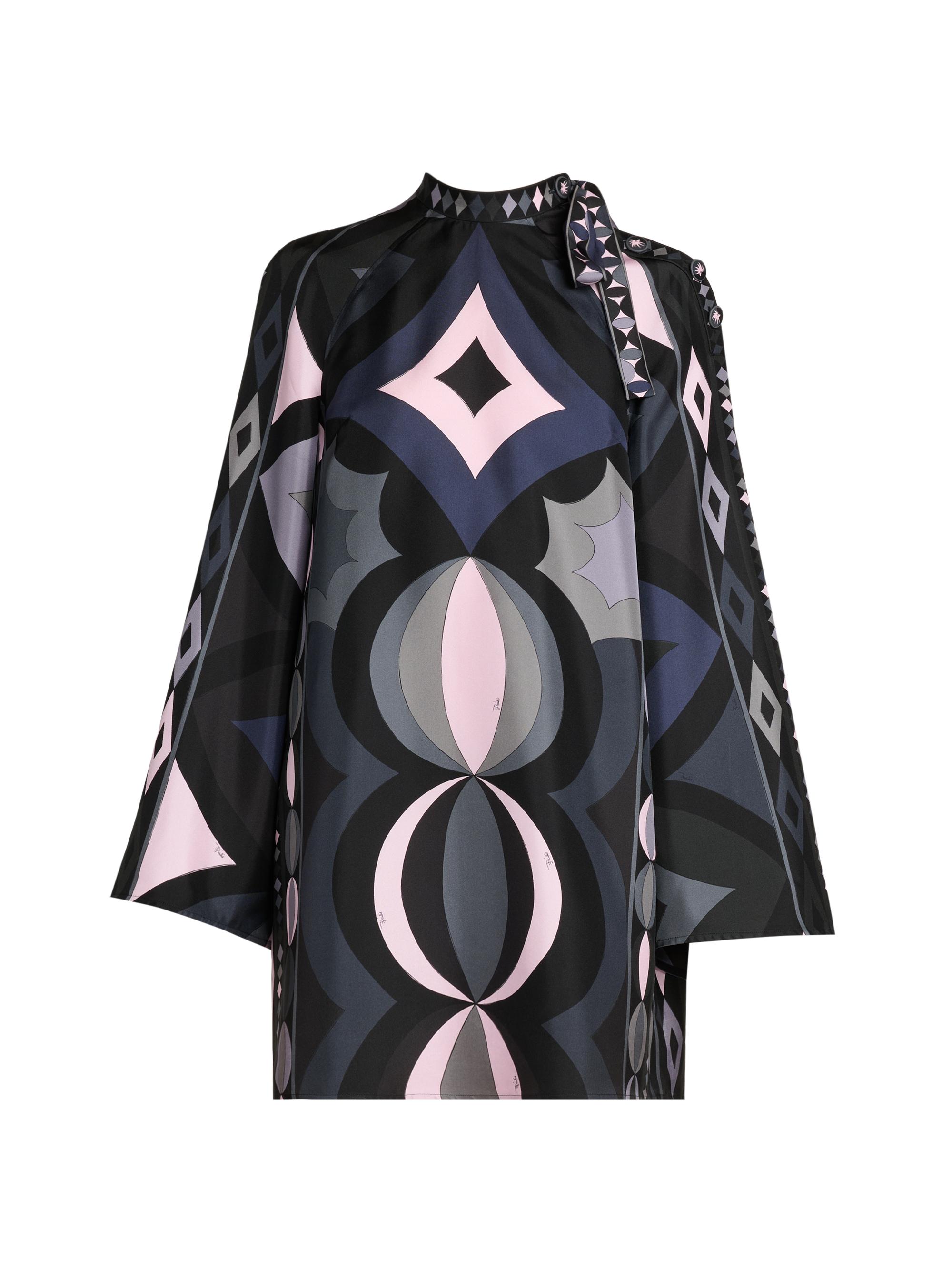 Pucci Women's Passepartout Silk Twill Minidress - Black Pink