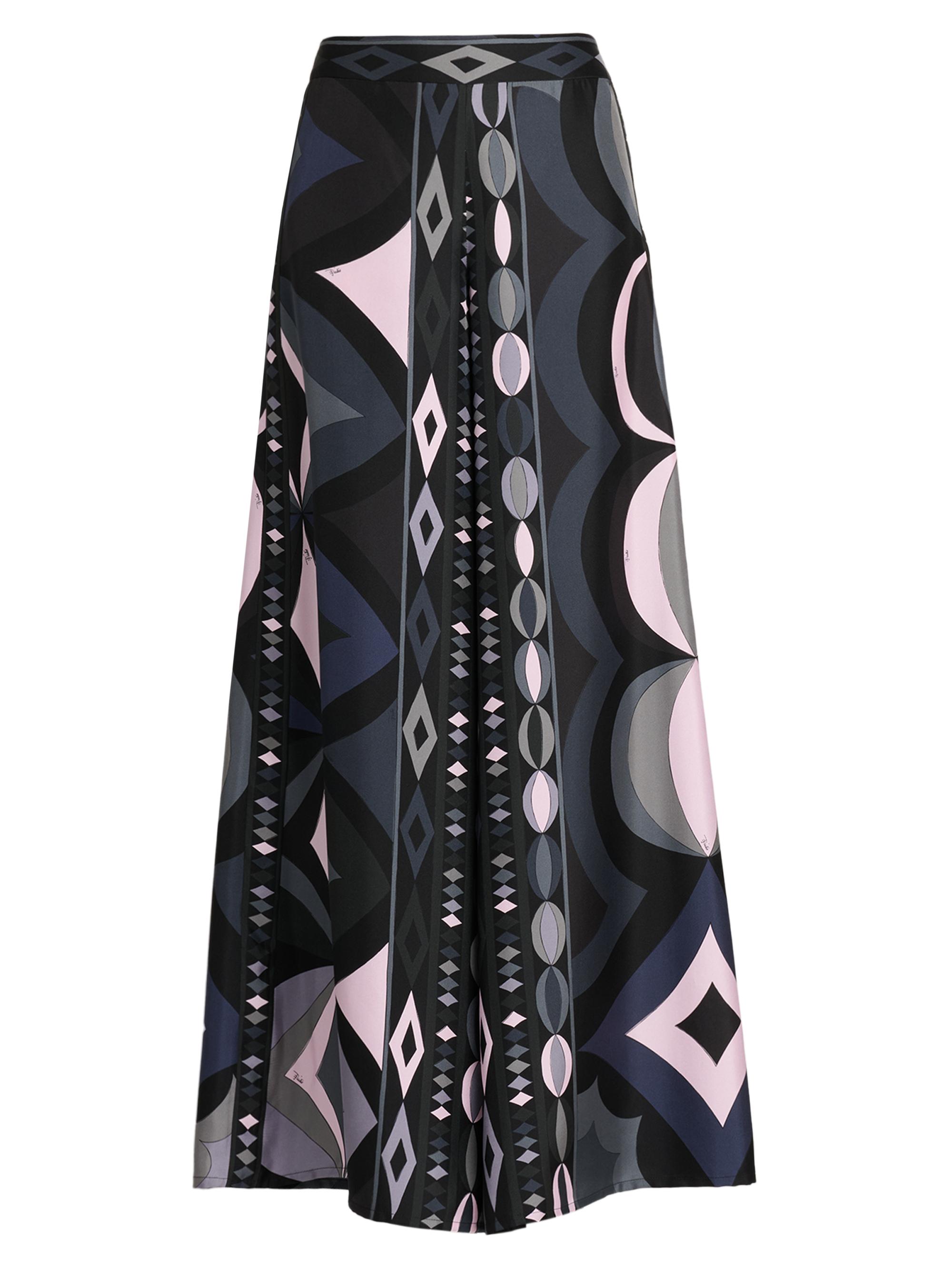 Pucci Women's Passepartout Silk Twill Palazzo Pants - Black Pink