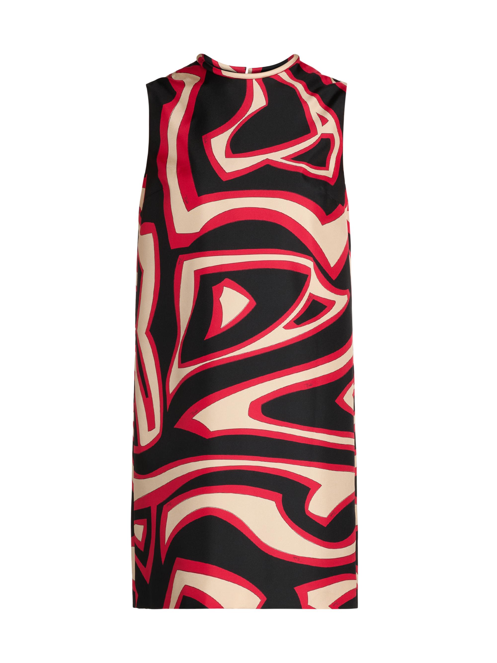 Pucci Women's Passepartout Silk Twill Shift Minidress - Gold Red
