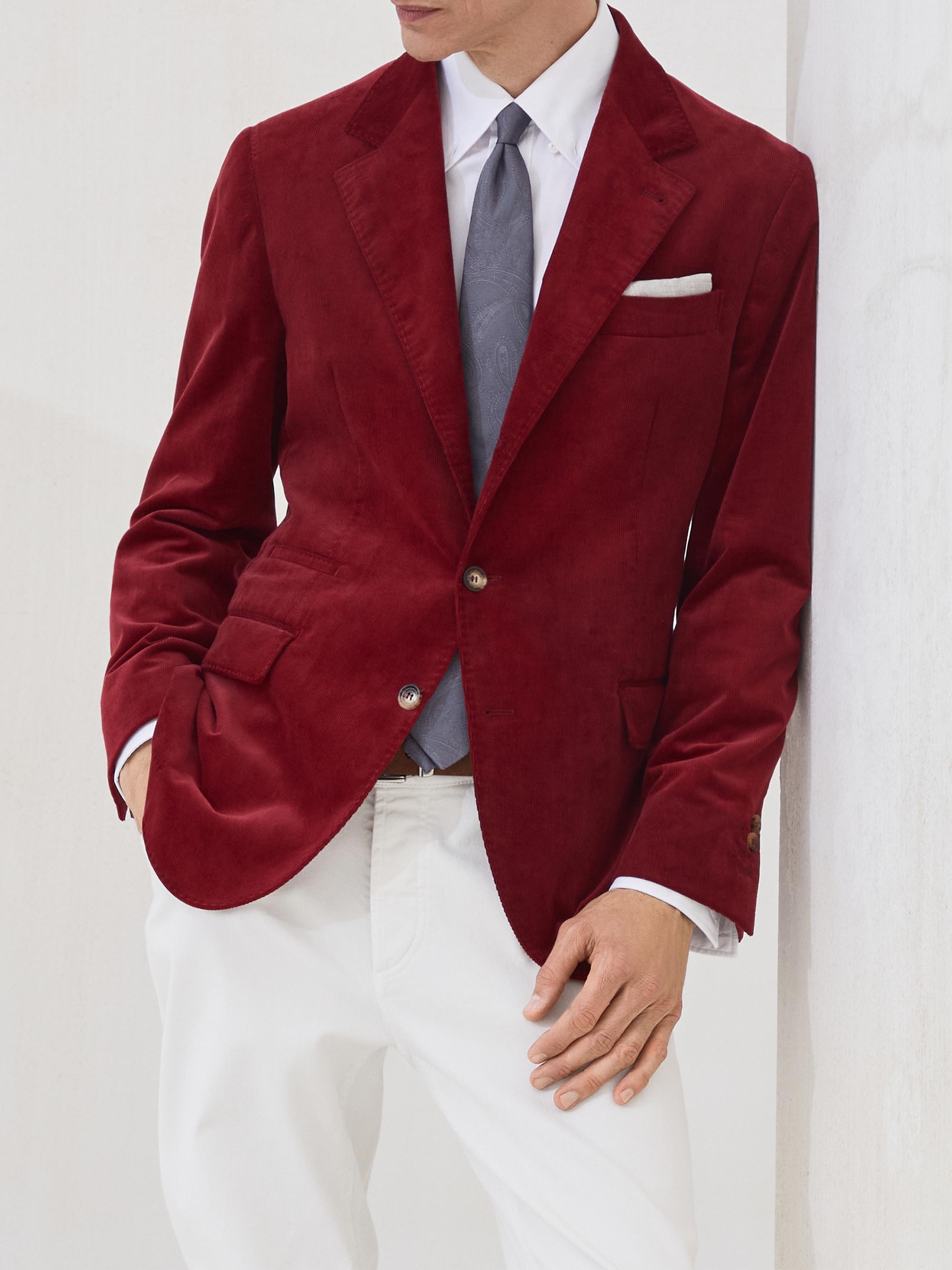 Chemise Brunello Cucinelli En Velours Côtelé (corduroy) Blanc - Taille XL, Neuf Sans étiquettes