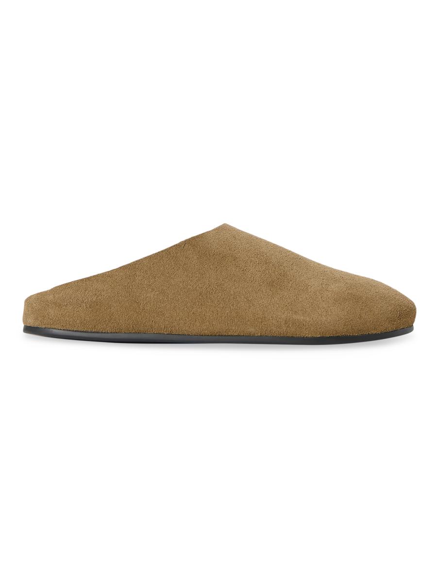 The Row Women's Hudson Suede Mules In Green