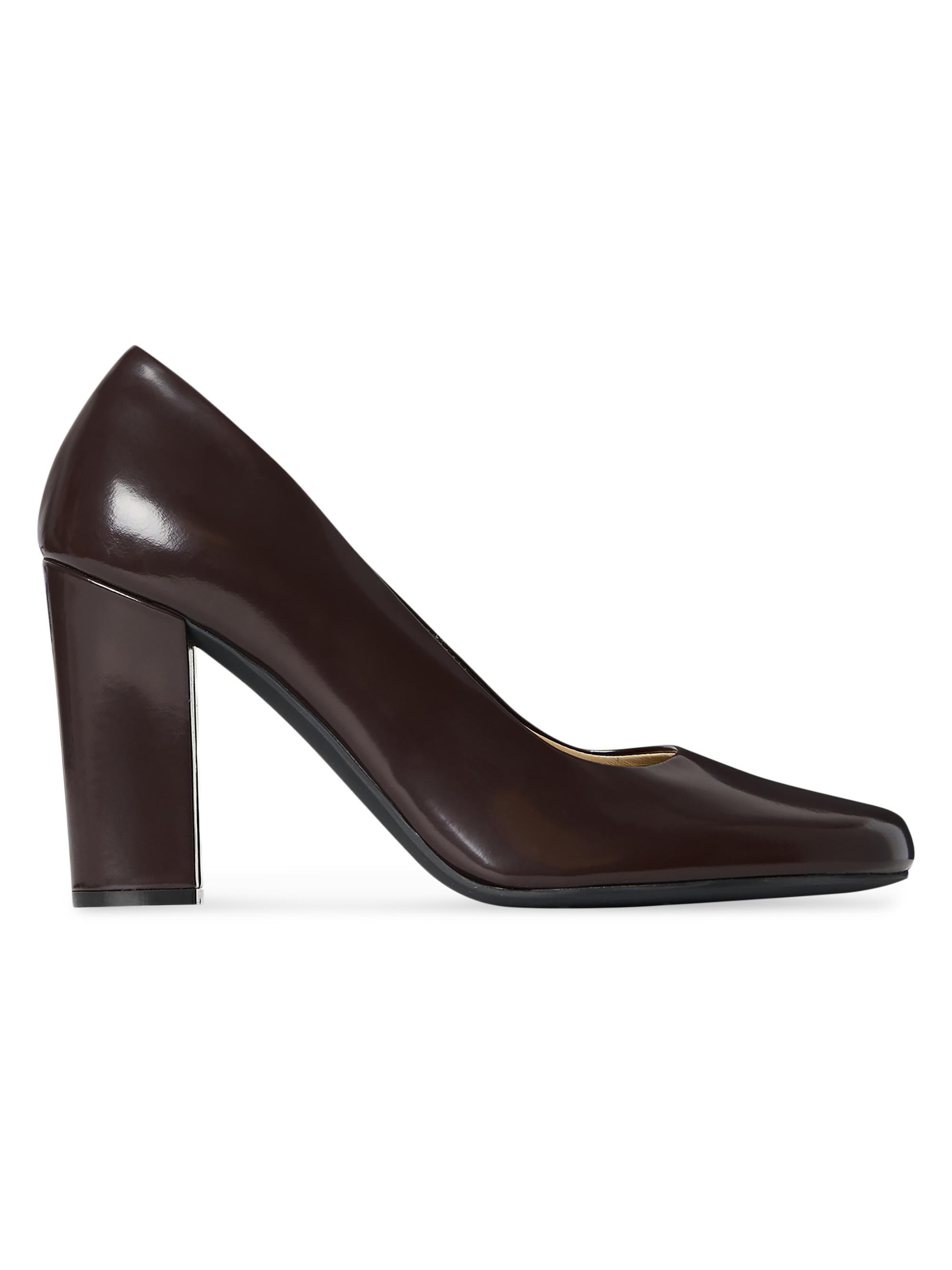 The Row Women's Penelope 90MM Leather Pumps - Lacquer Brown