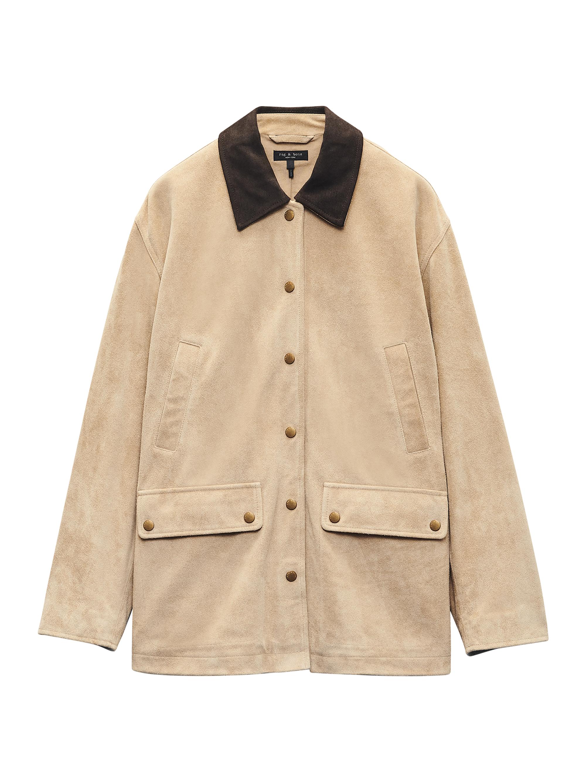 rag & bone Women's Cassidy Suede Biker Jacket - Tan