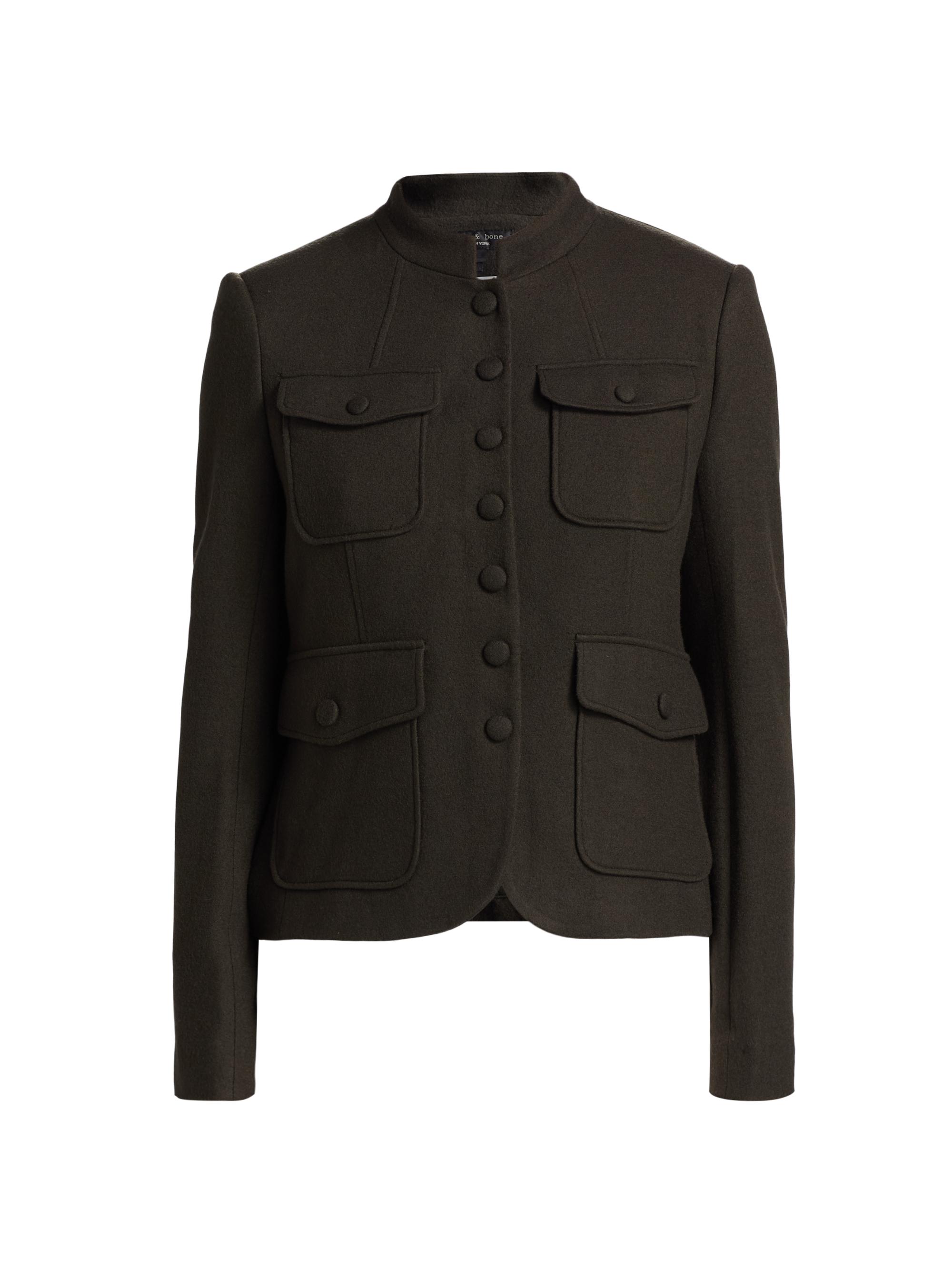 rag & bone Women's Mercer Wool Single-Breasted Blazer - Army