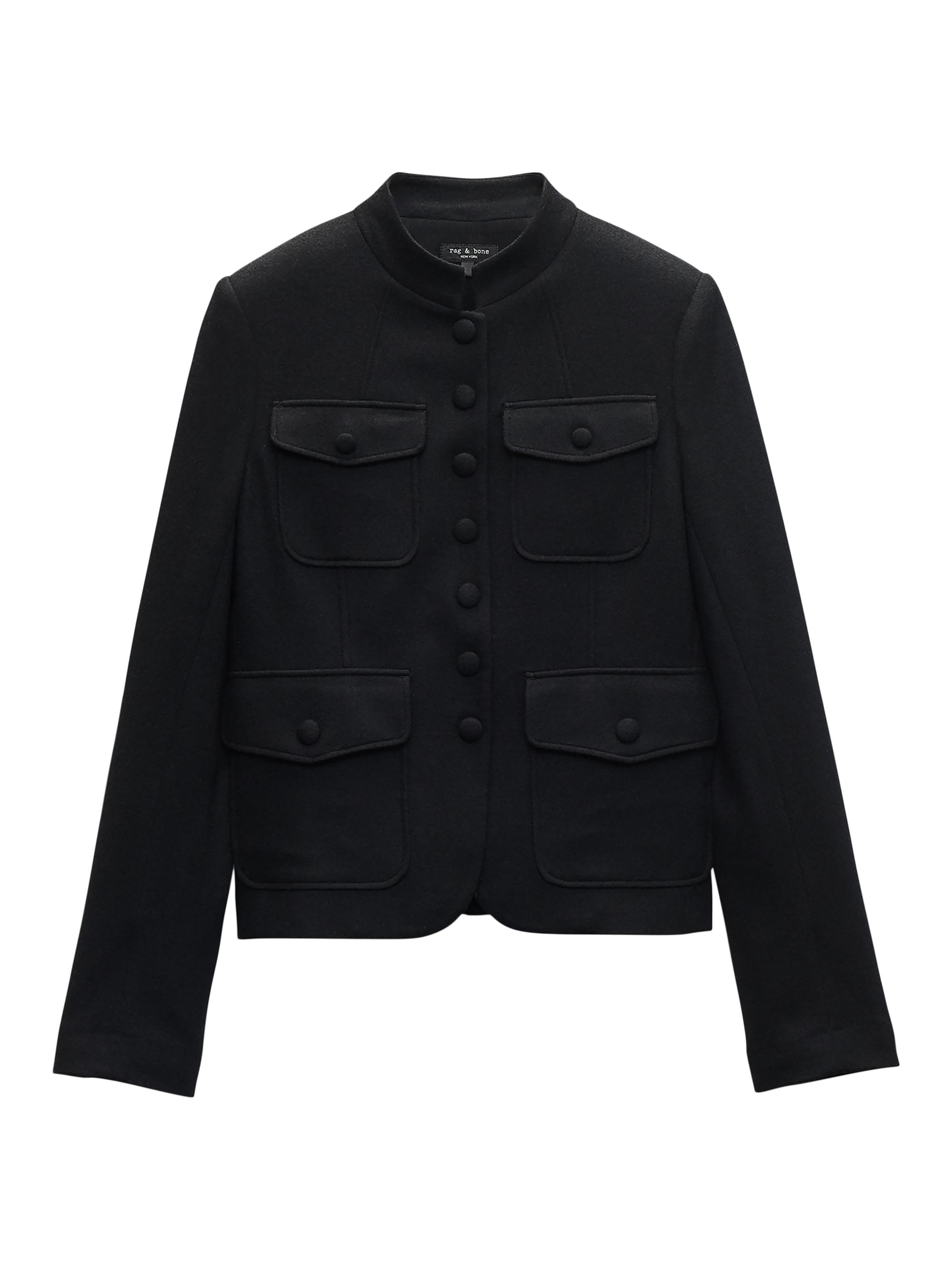 rag & bone Women's Mercer Wool Single-Breasted Blazer - Black | Thumbnail 7