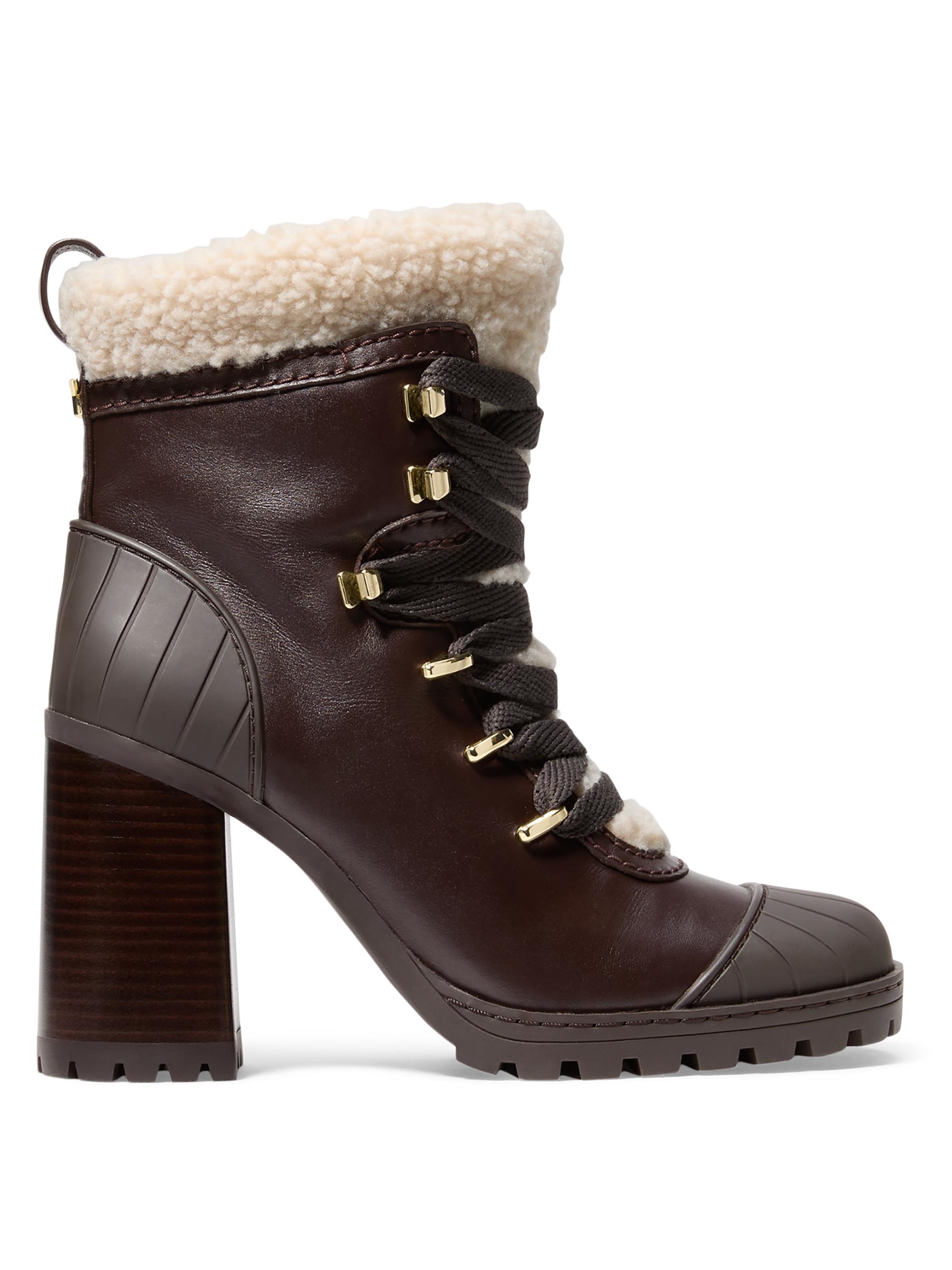 MICHAEL Michael Kors Sydra 95MM Faux Shearling-Trim Leather