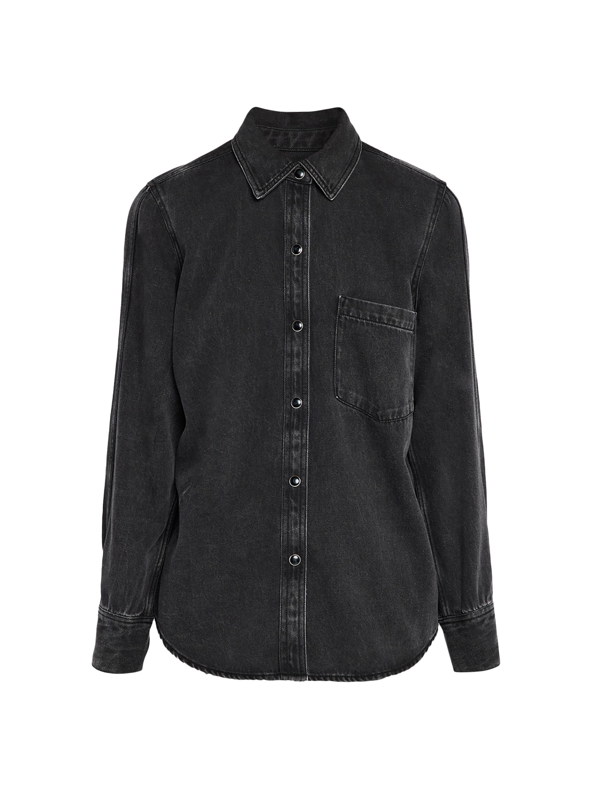 Rails Women's Atticus Denim Snap-Front Shirt - Washed Black