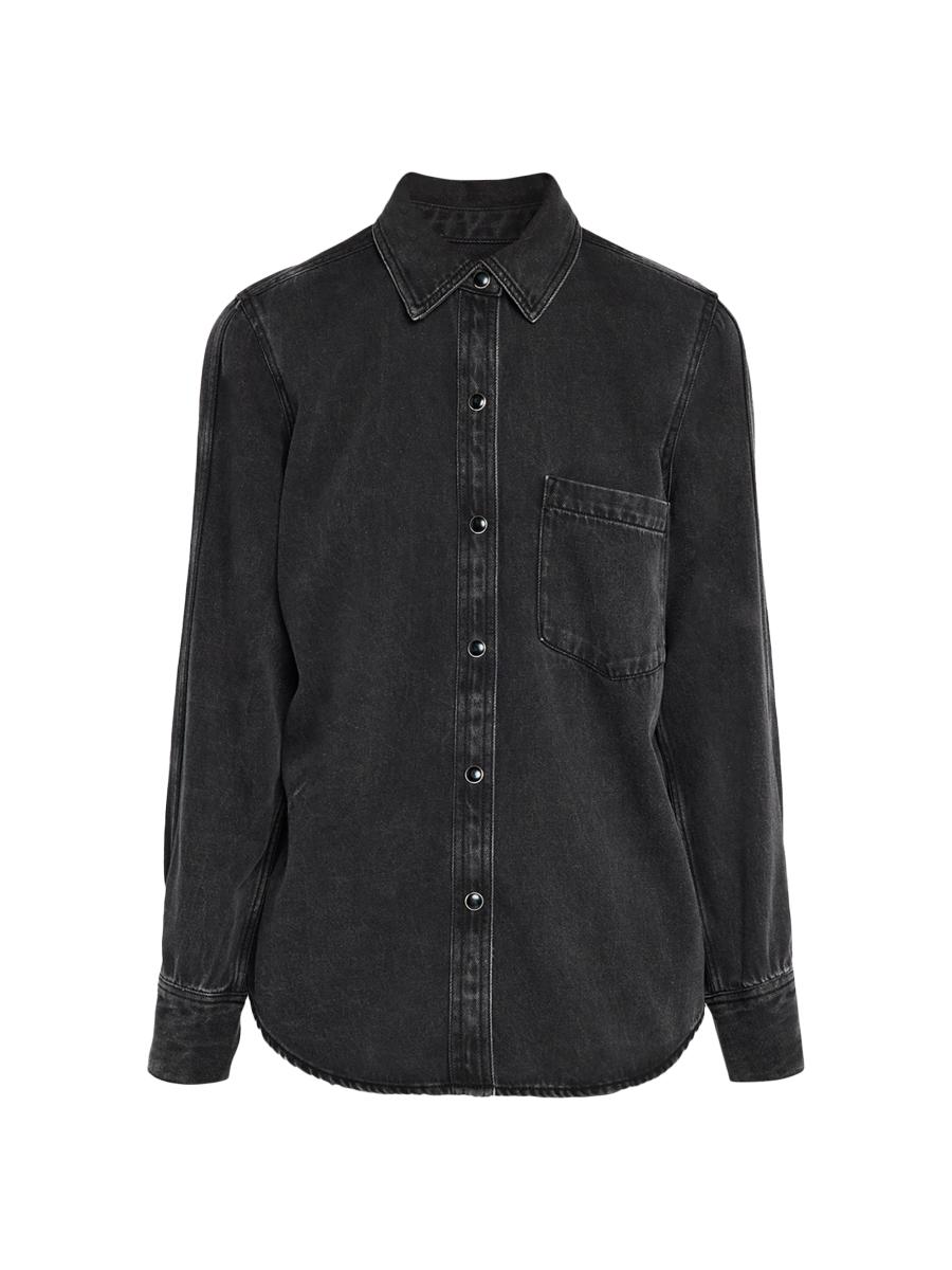 Rails Women's Atticus Denim Snap-front Shirt In Black