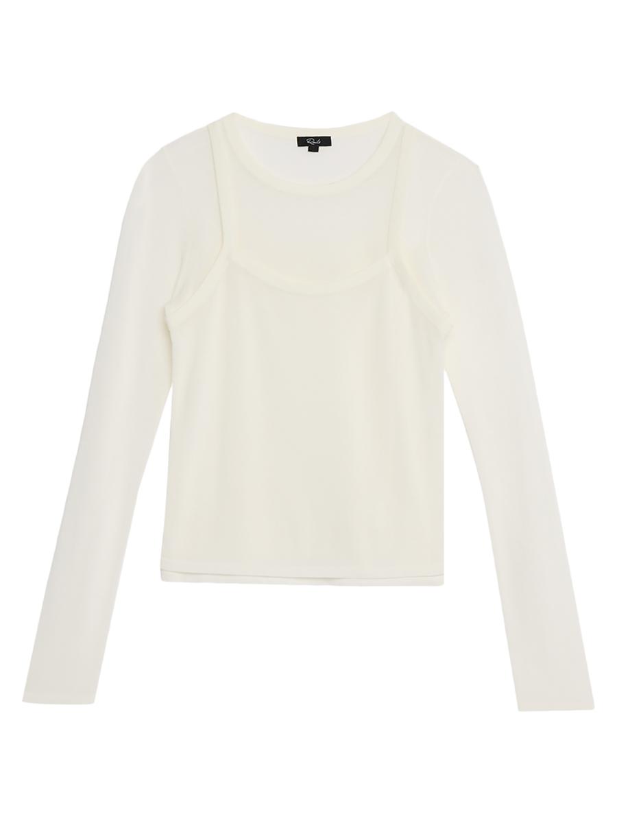 Rails Women's Lovisa Layered Long-sleeve T-shirt In White