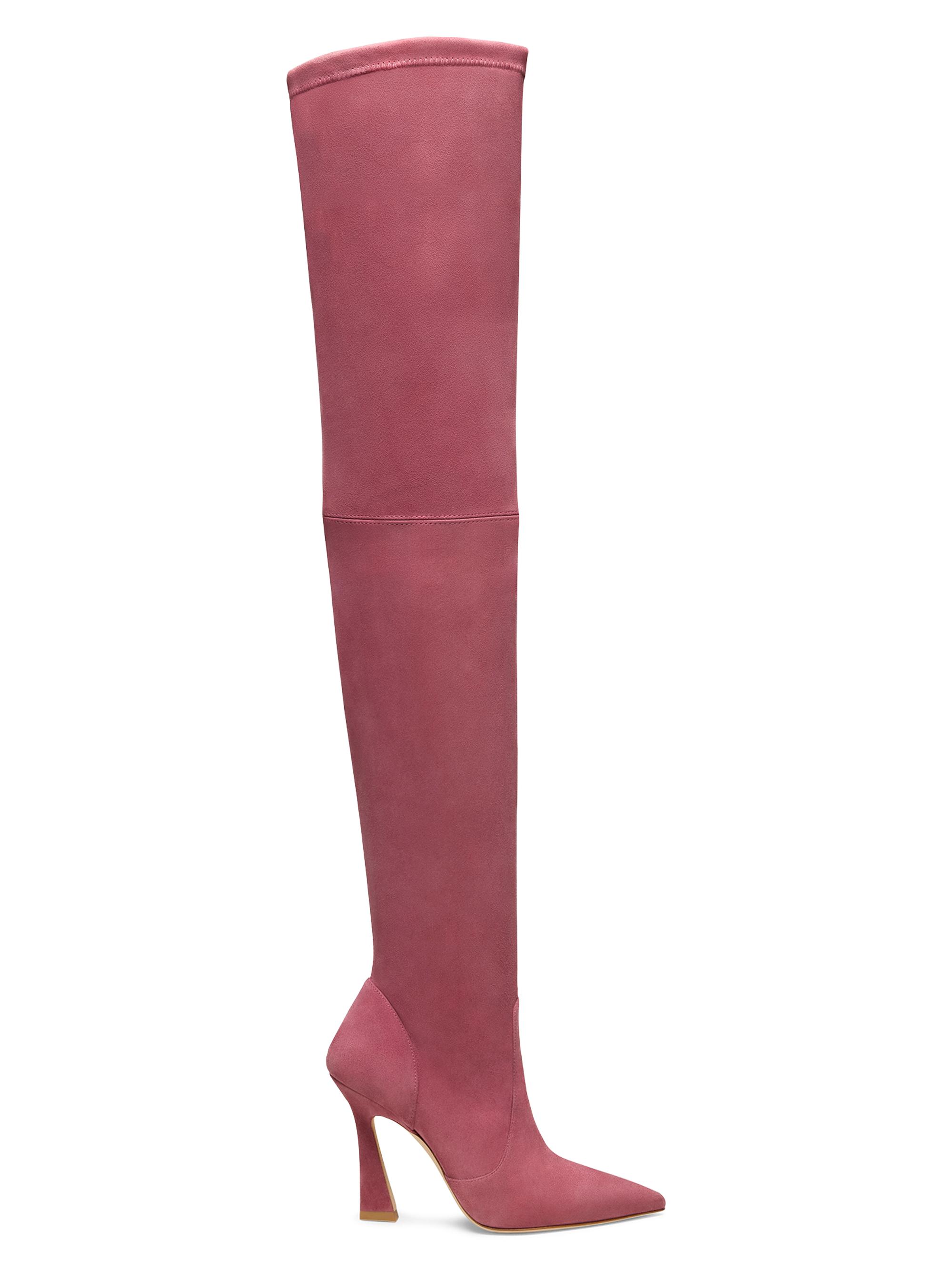 Stuart Weitzman Women's Ultravinnie 100MM Suede Over-The-Knee Boots - Dusty Berry
