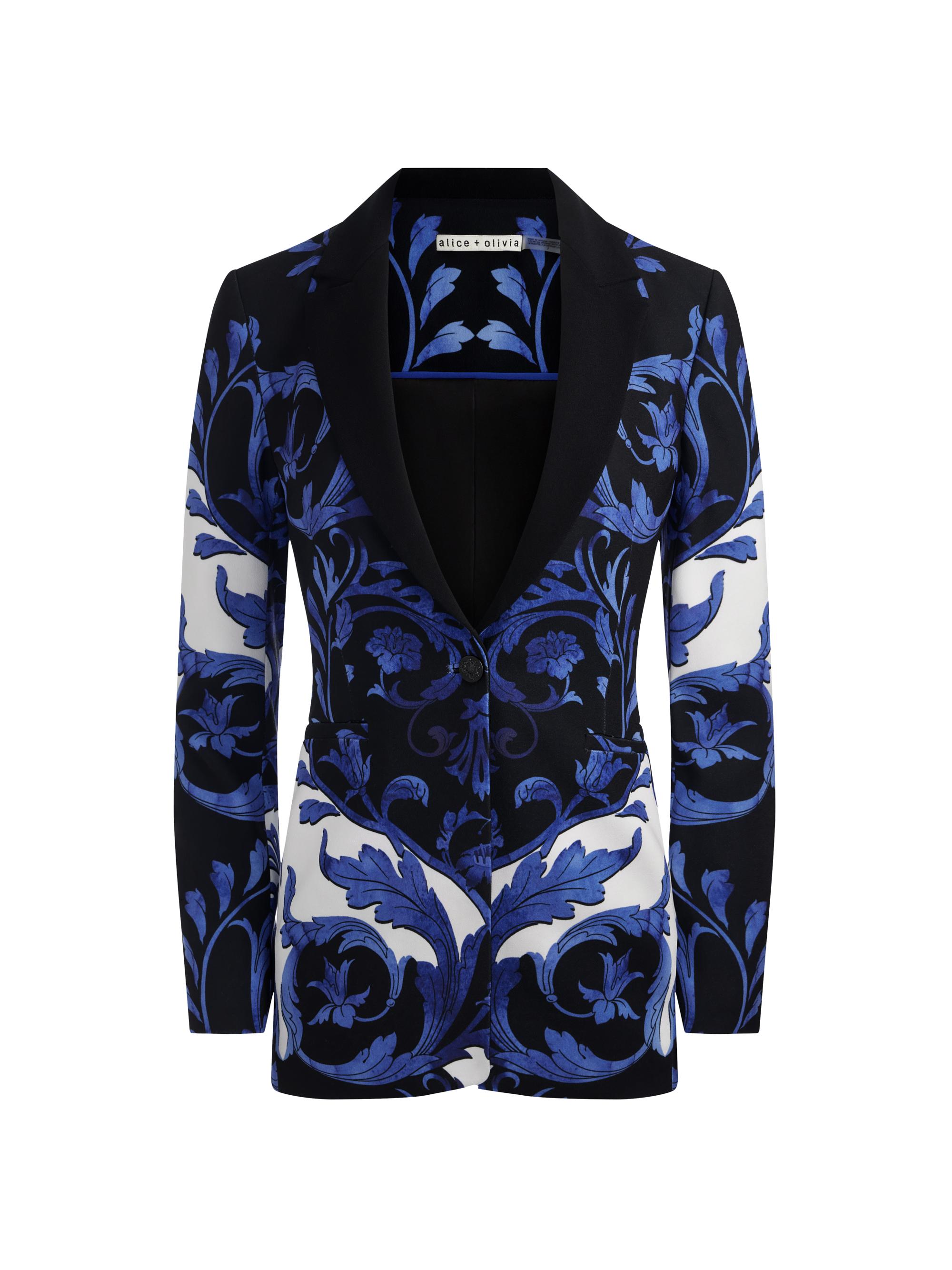 Alice + Olivia Women's Breann Long Fitted Blazer - Regal Retreat