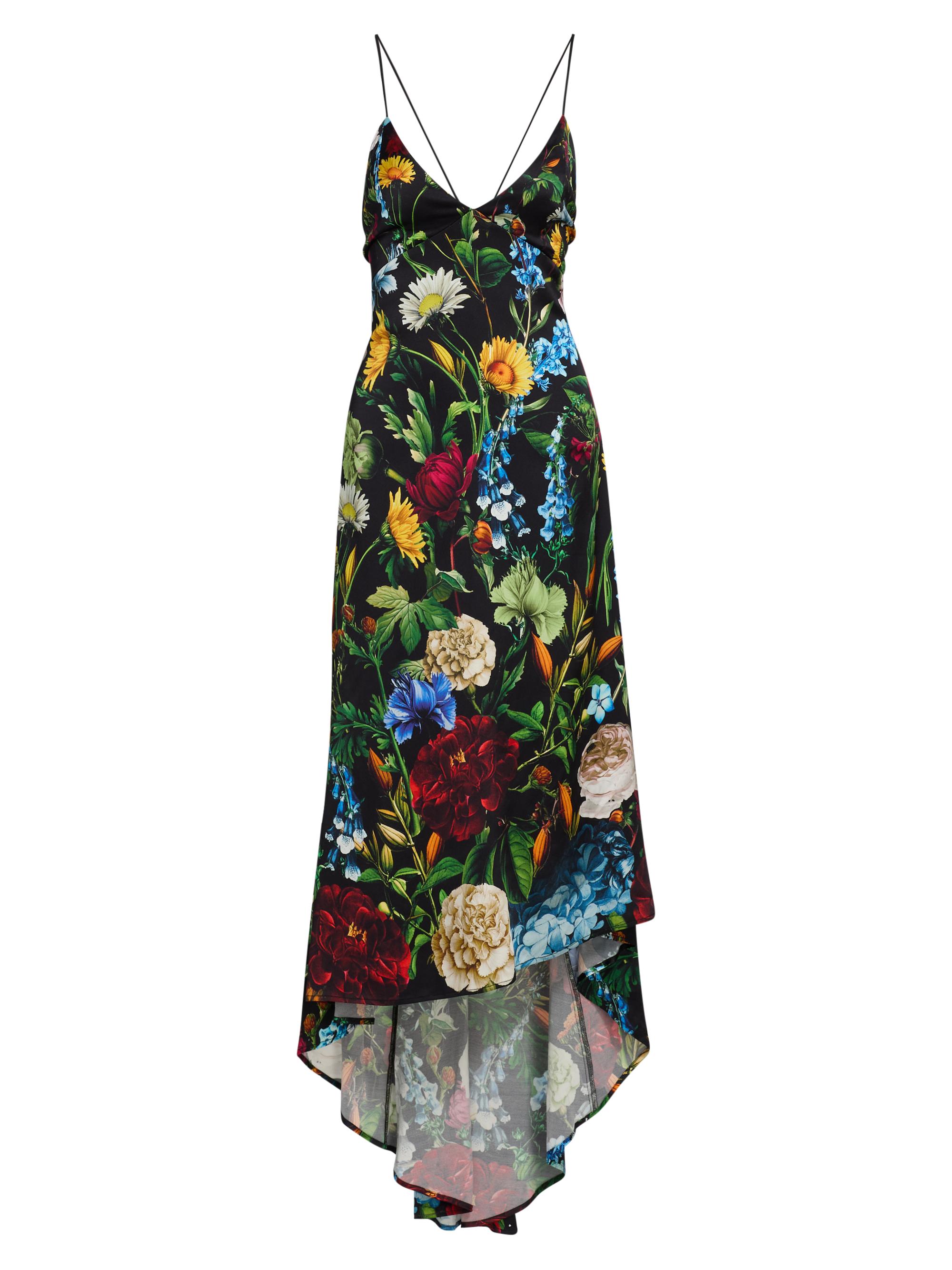 ALICE + OLIVIA Women's Luciana High-Low Midi-Slipdress - Social Hour Black