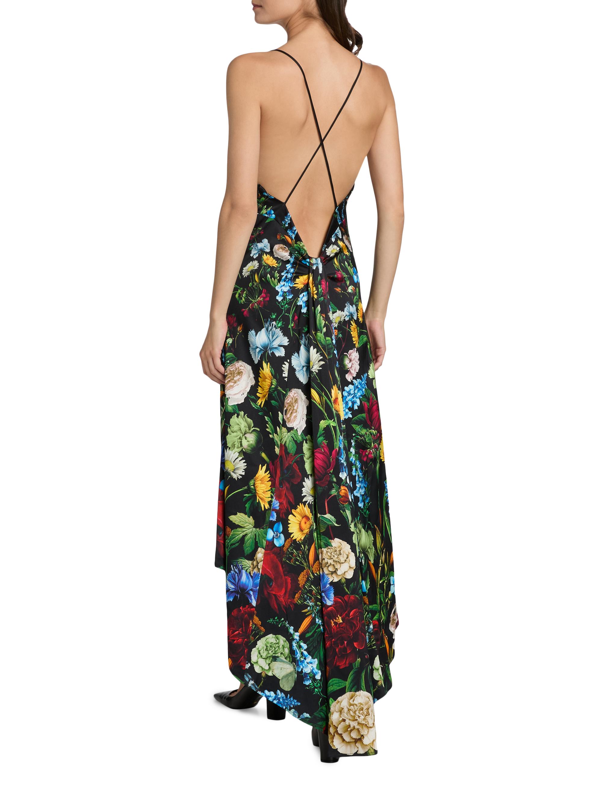 ALICE + OLIVIA Luciana High-Low Midi-Slipdress | Saks Fifth Avenue