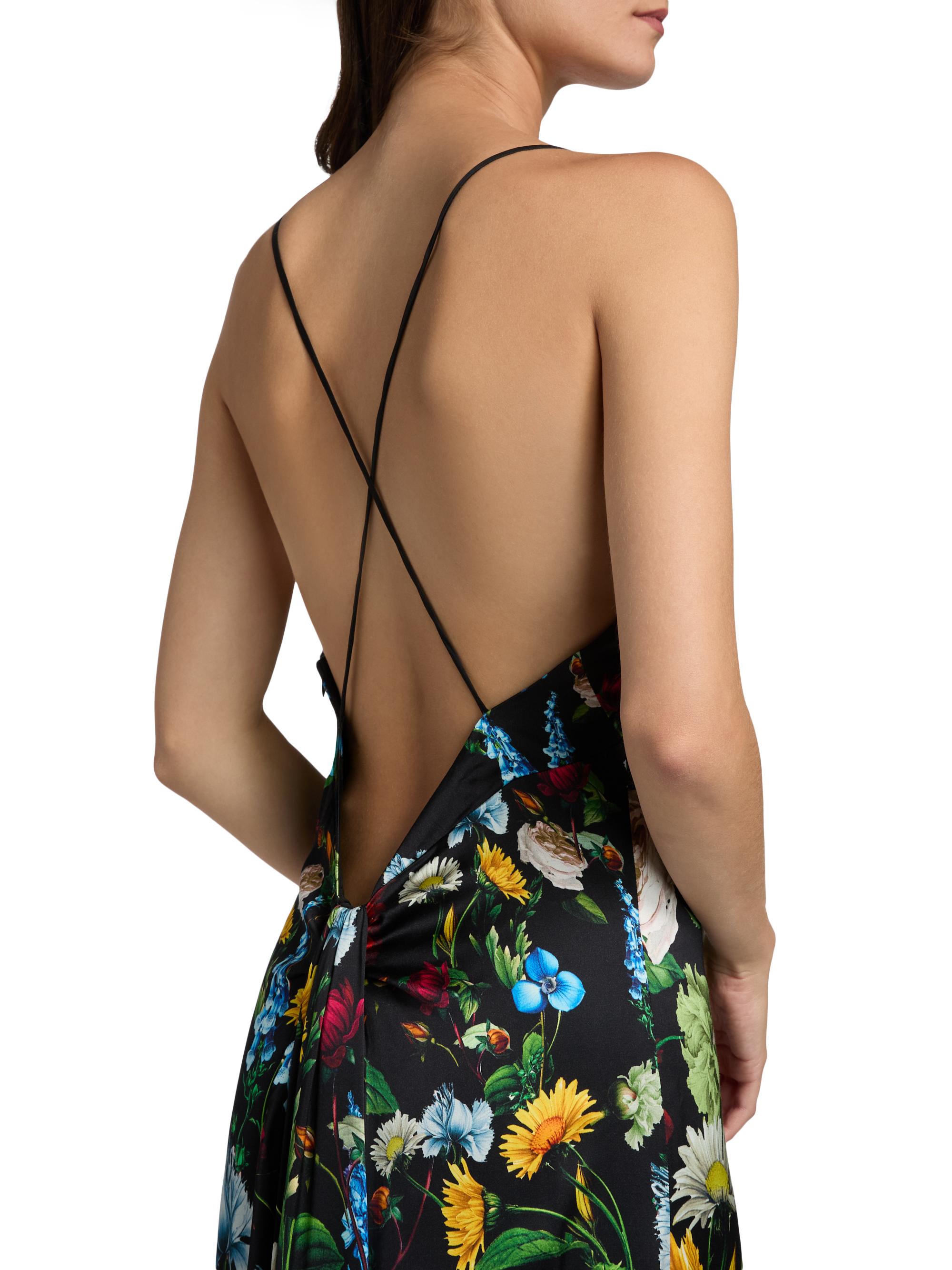 ALICE + OLIVIA Luciana High-Low Midi-Slipdress | Saks Fifth Avenue