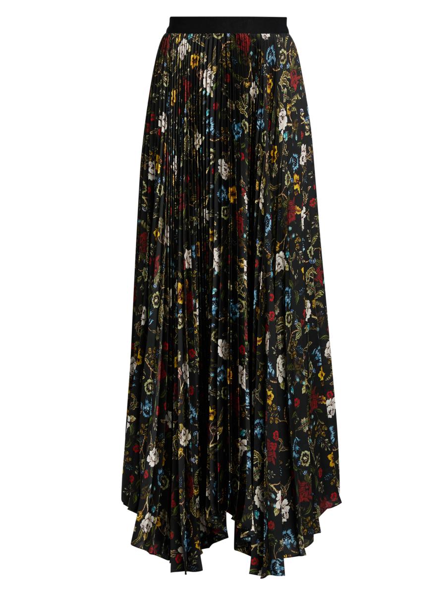 Alice + Olivia Katz Floral Pleated Maxi Skirt | Saks Fifth