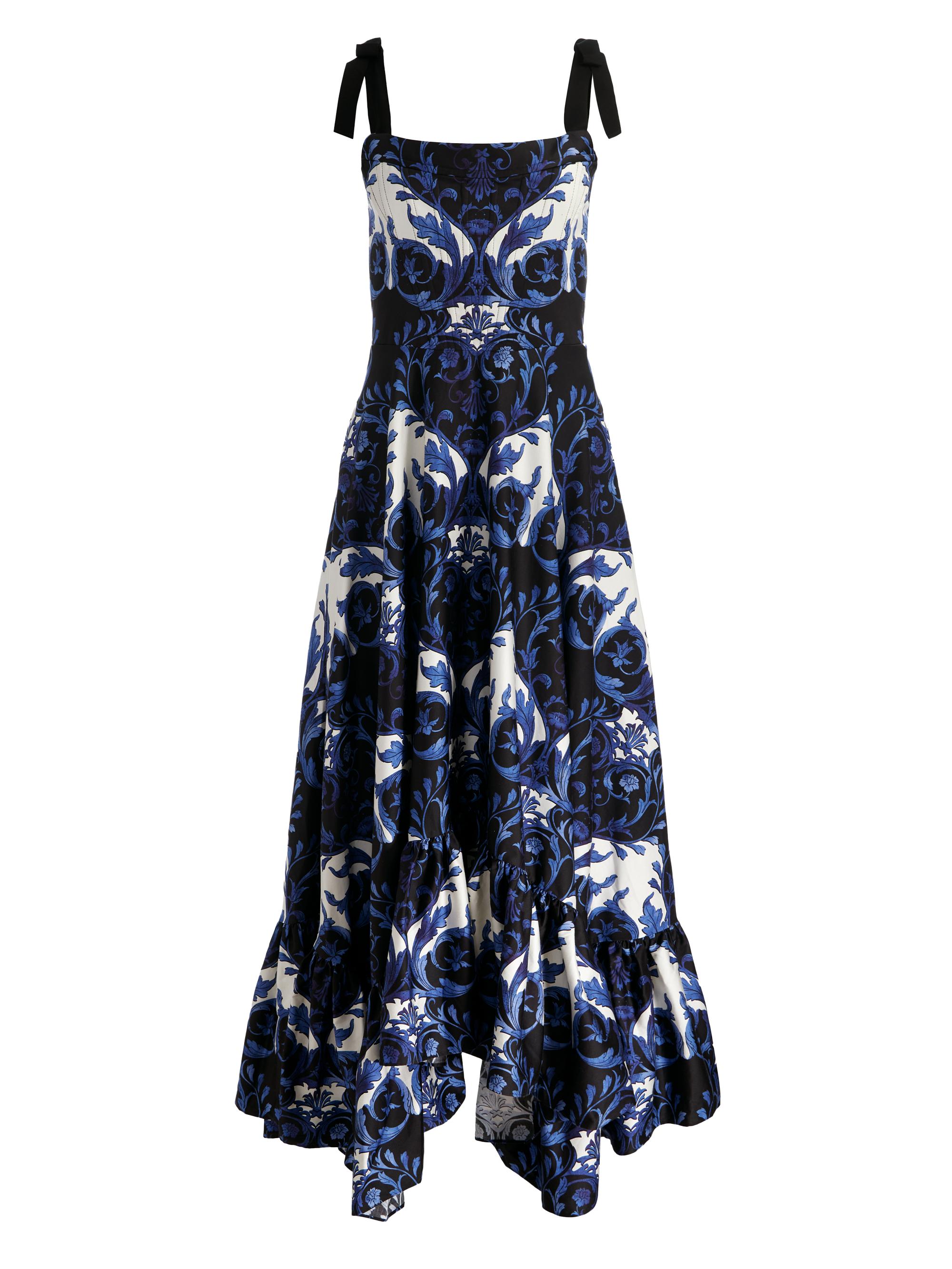 ALICE + OLIVIA Rosalee Tie-Strap Bustier Maxi Dress | Saks Fifth Avenue