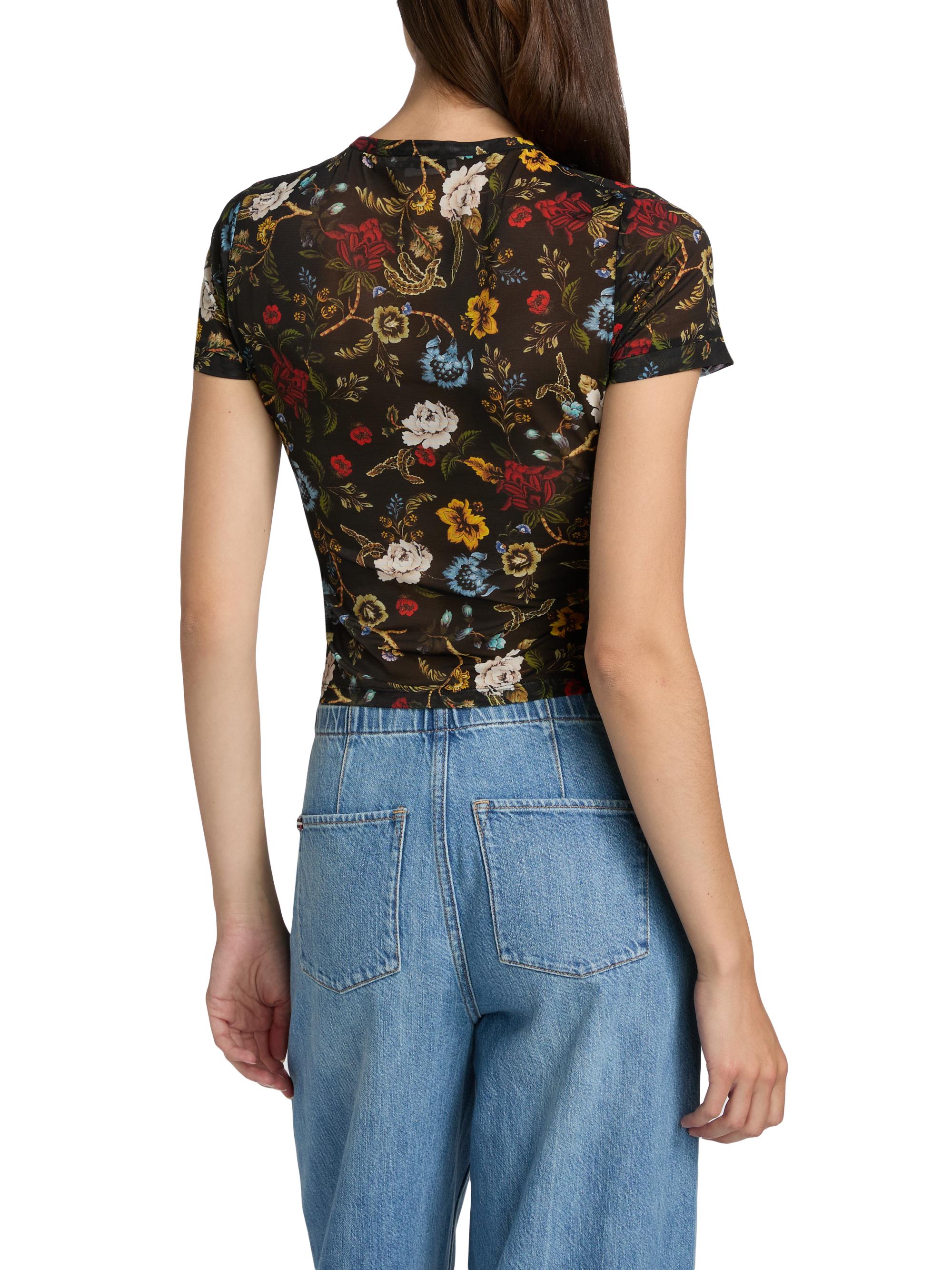 kanページ 美品 Alice＋Olivia Tシャツ ALVERA EMBELLISHED TEE in BLACK MULTI | ALICE + OLIVIA