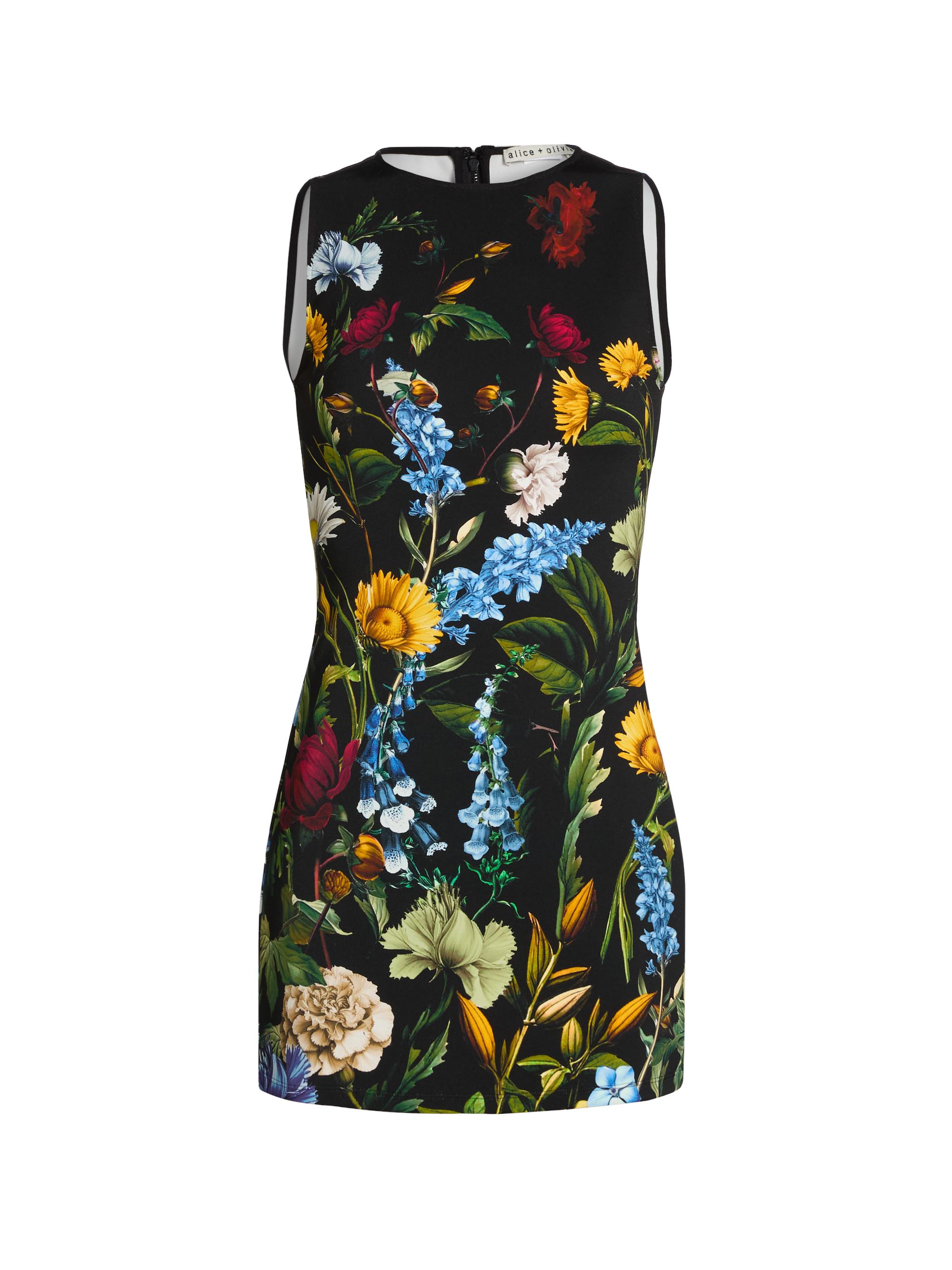 wynell a-line mini dress ALICE + OLIVIA Floral Sleeveless Sheath Minidress Recycled polyester Dry clean 2021 Angel Maternity Roxy Lace Size:US 8P