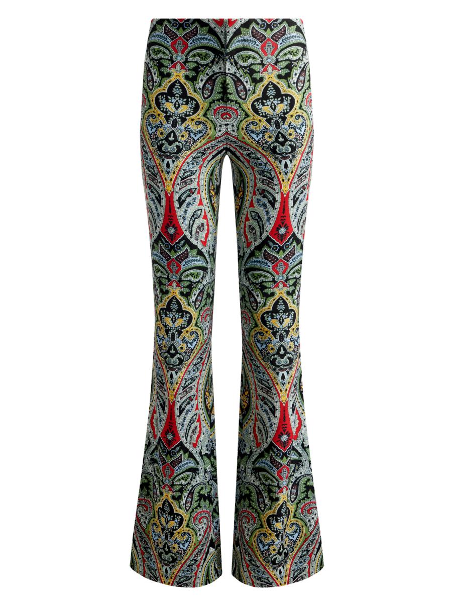 ALICE + OLIVIA Teeny Paisley Boot-Cut Pants | Saks Fifth Avenue