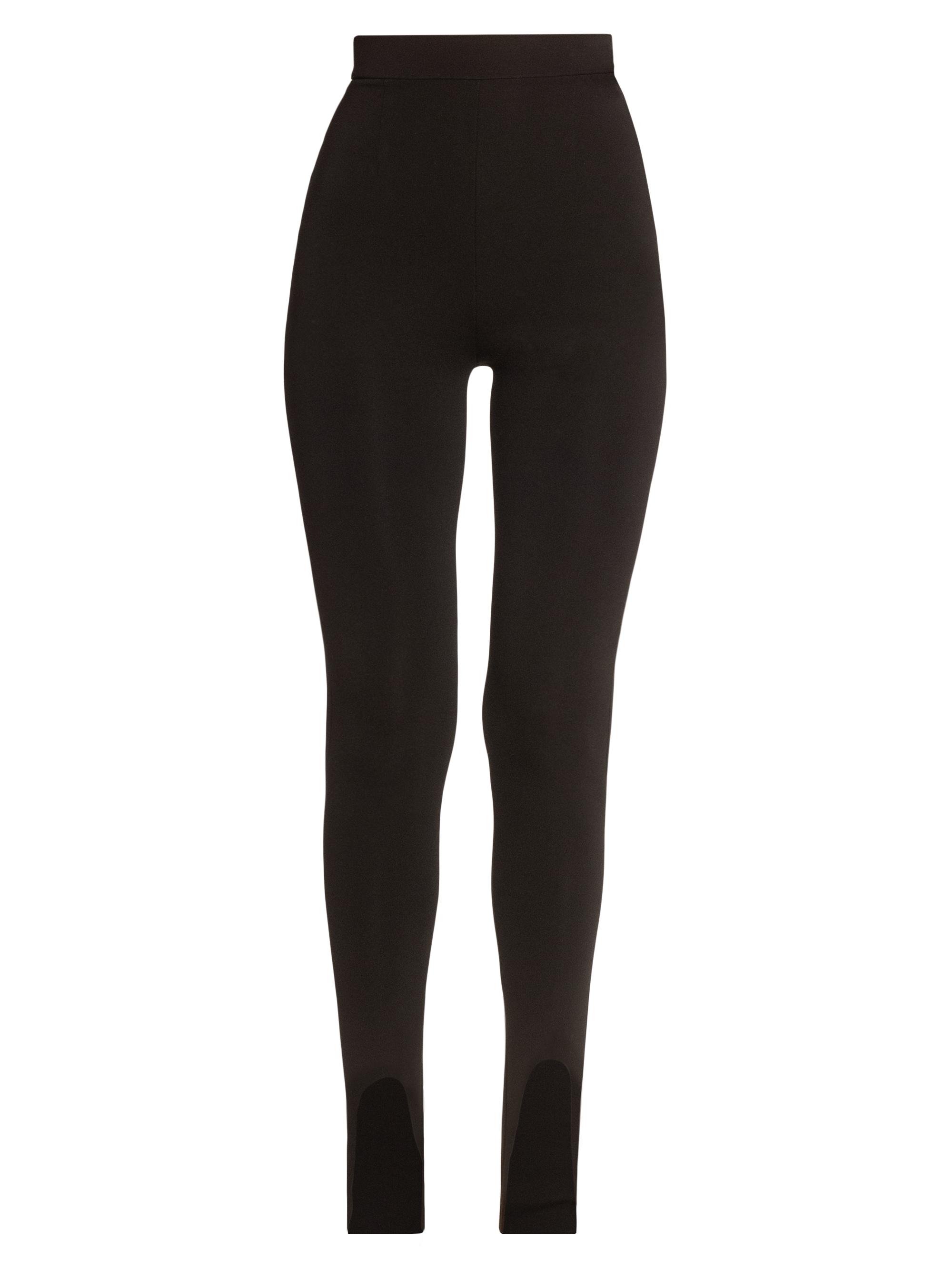 Balmain Women's Foot-Strap Zipped Jersey Leggings - Noir